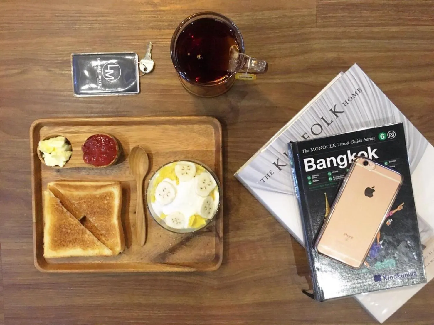 Continental breakfast in Lamurr Sukhumvit 41