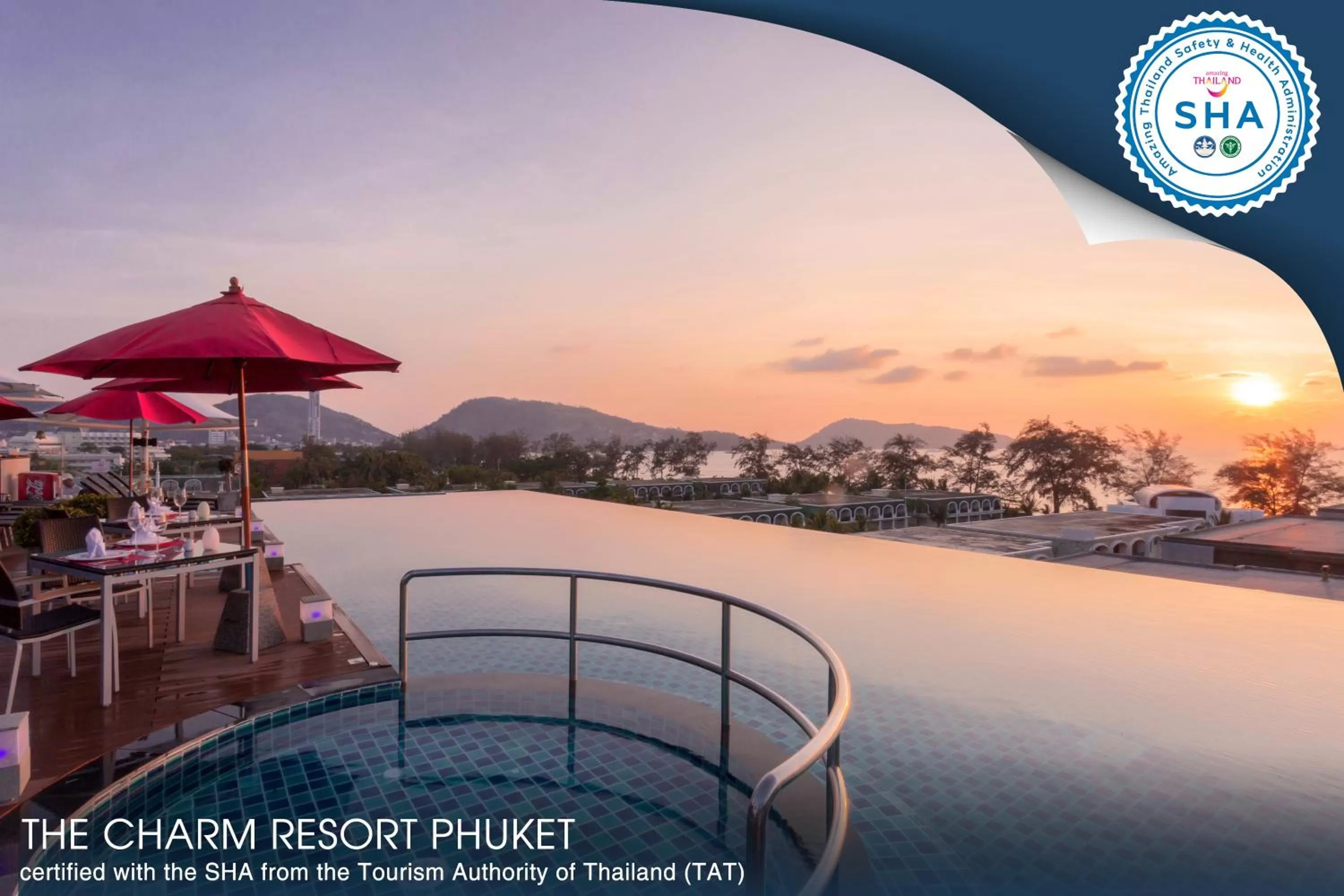 Swimming pool in The Charm Resort Phuket - SHA Certified