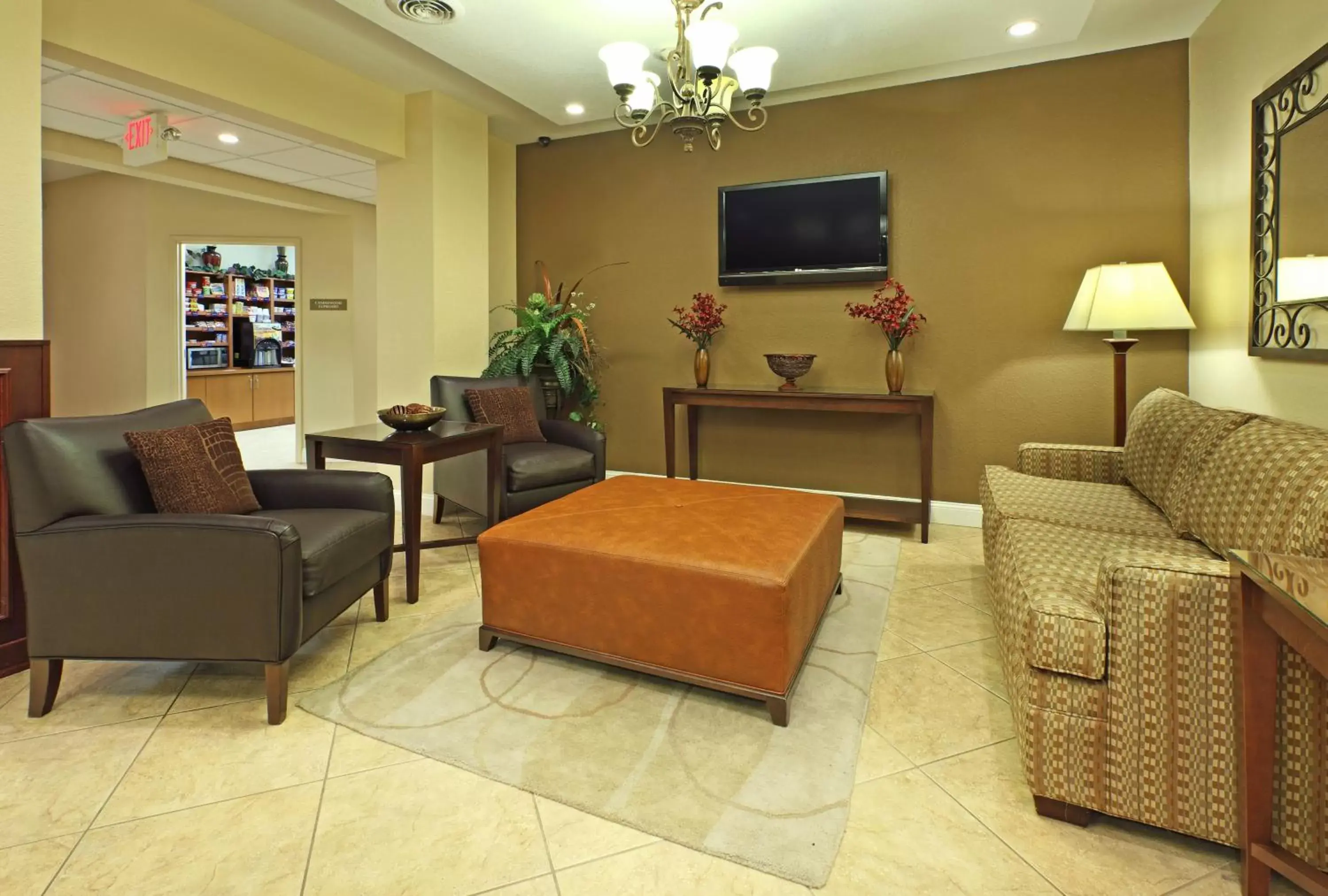 Property building, Seating Area in Candlewood Suites Fayetteville, an IHG Hotel