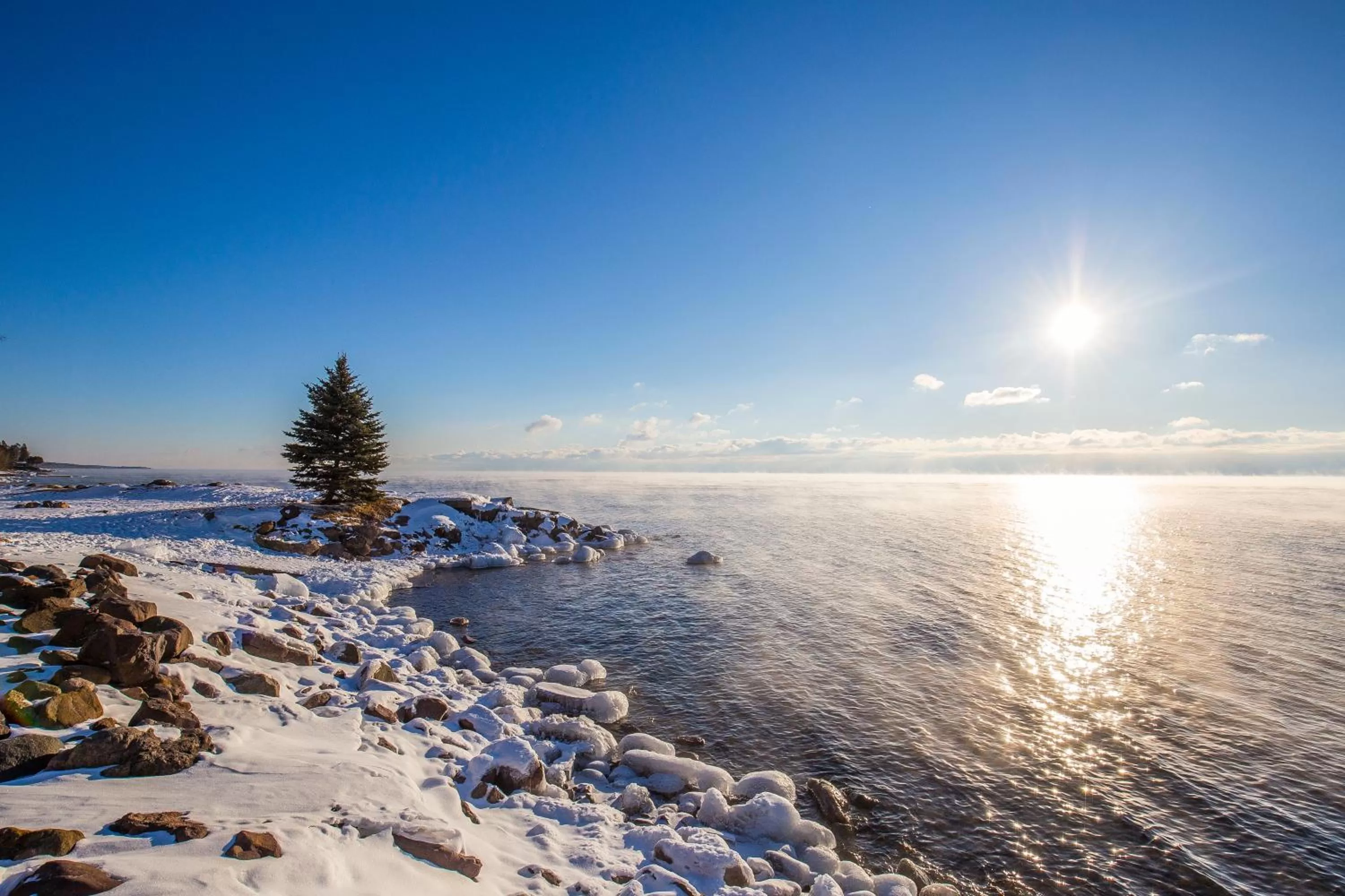 Winter, Beach in Larsmont Cottages
