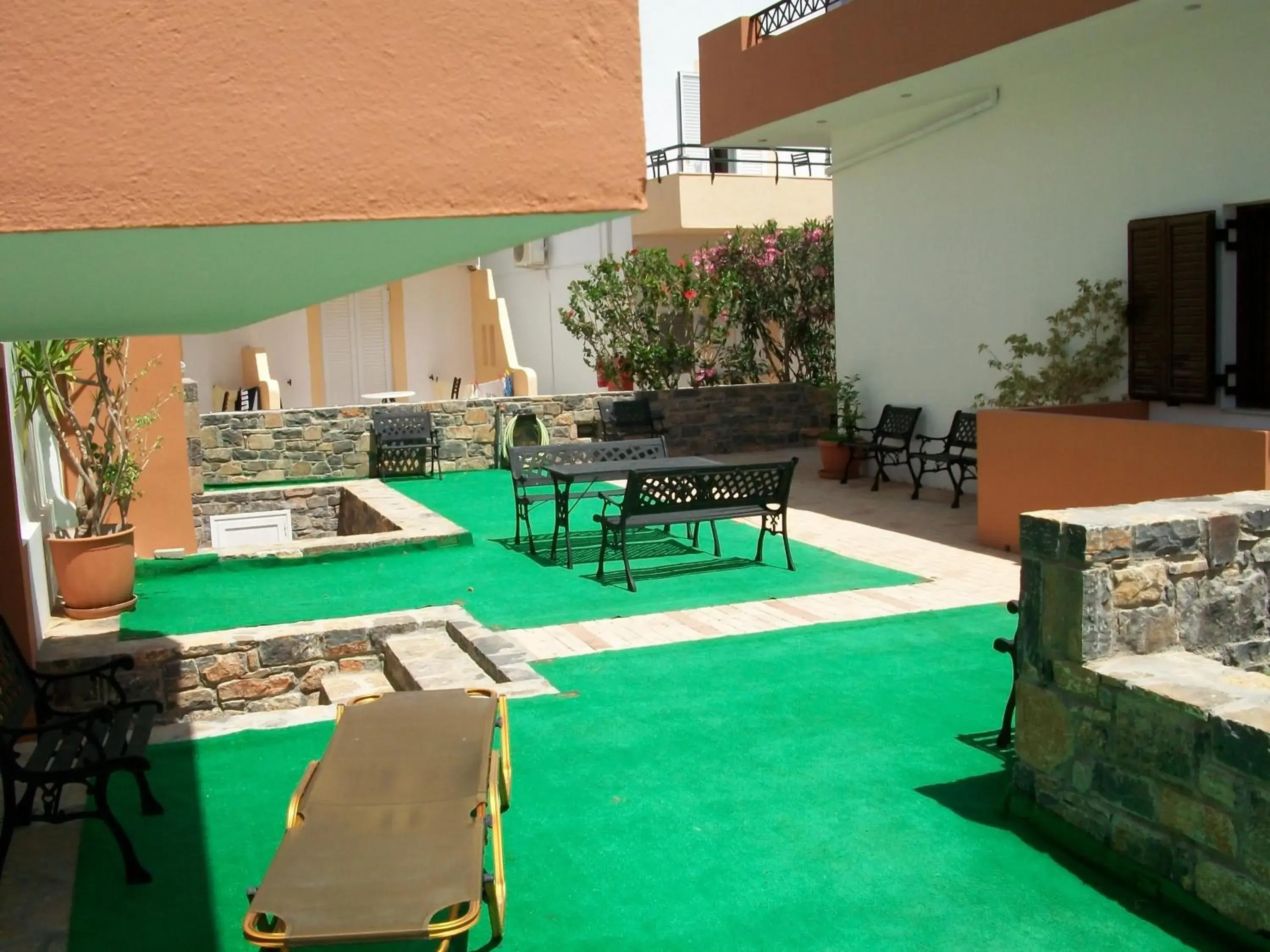 Balcony/Terrace, Swimming Pool in Elounda Sunrise Apartments