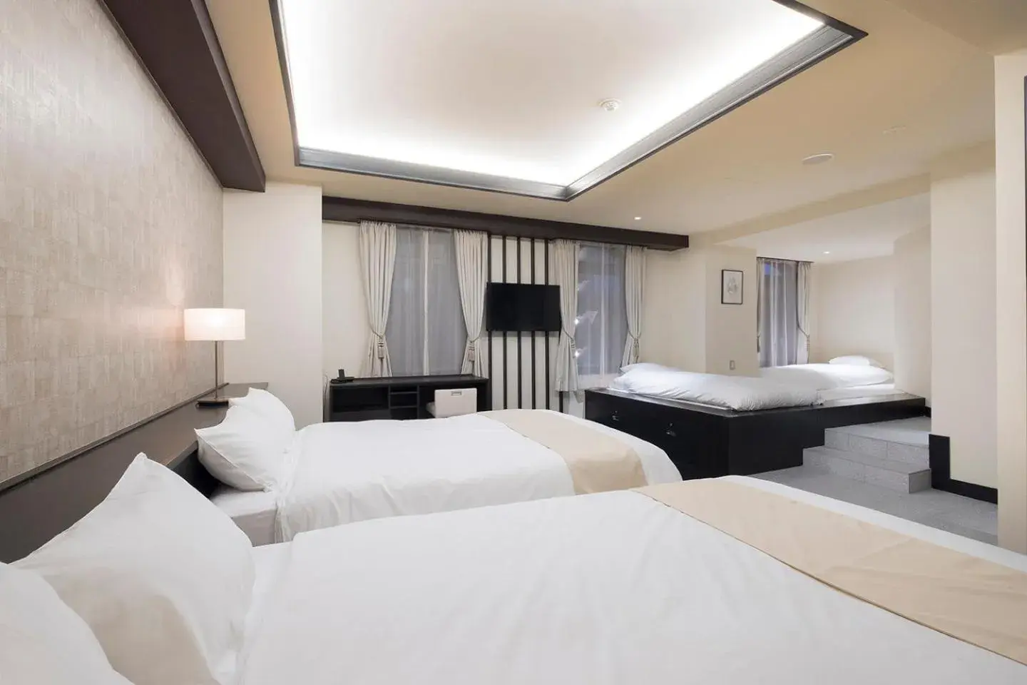 Photo of the whole room, Bed in EN HOTEL Fujisawa