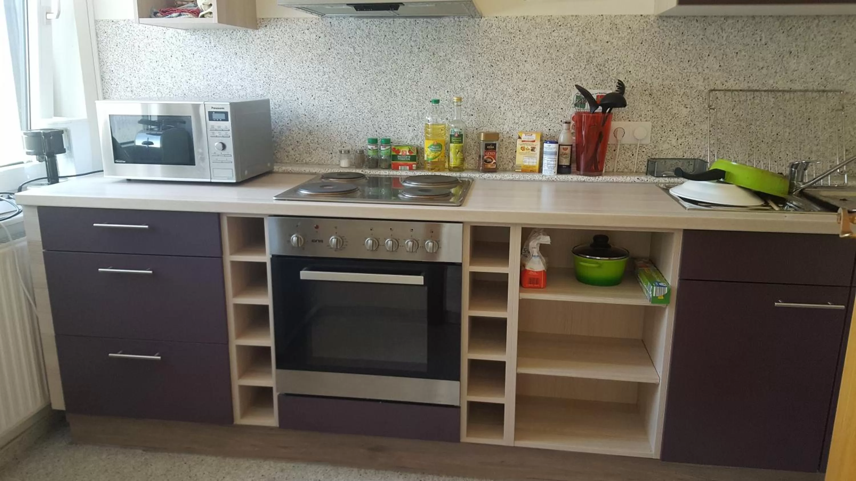 Communal kitchen in Hotel garni Zwickau-Mosel