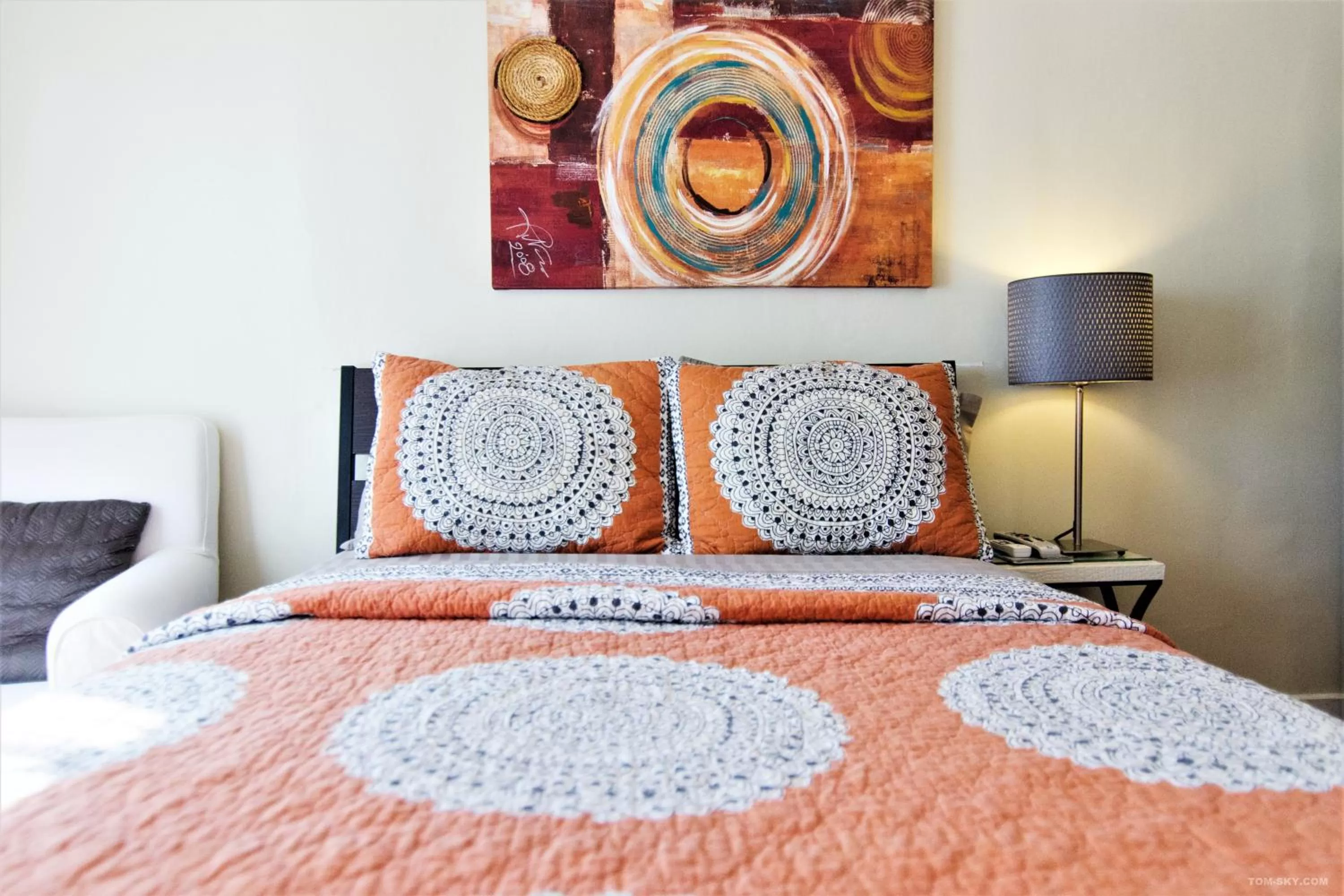 Decorative detail, Bed in Hotel Royal