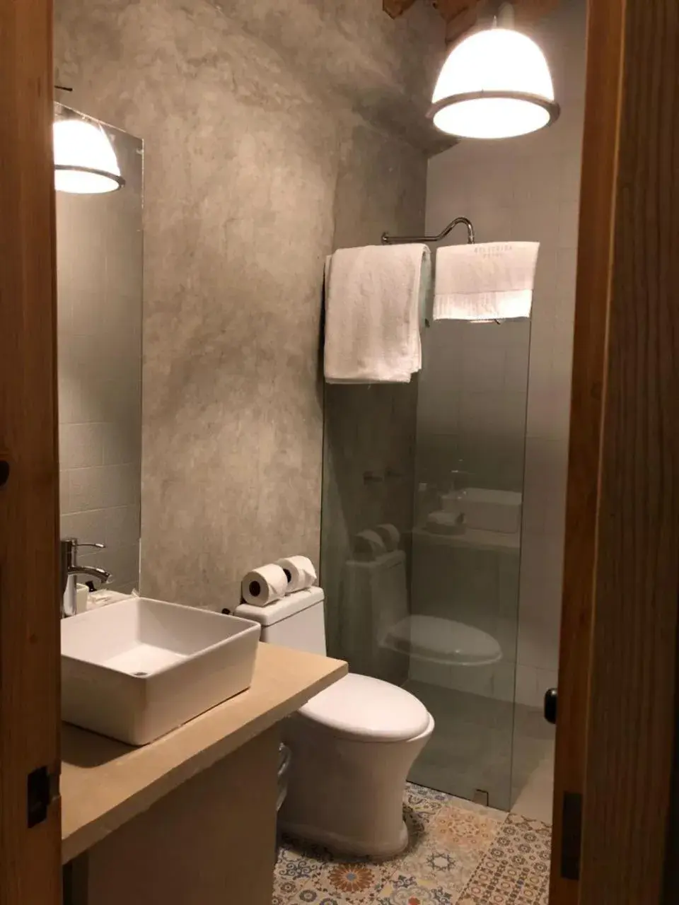 Bathroom in Hotel Helverica