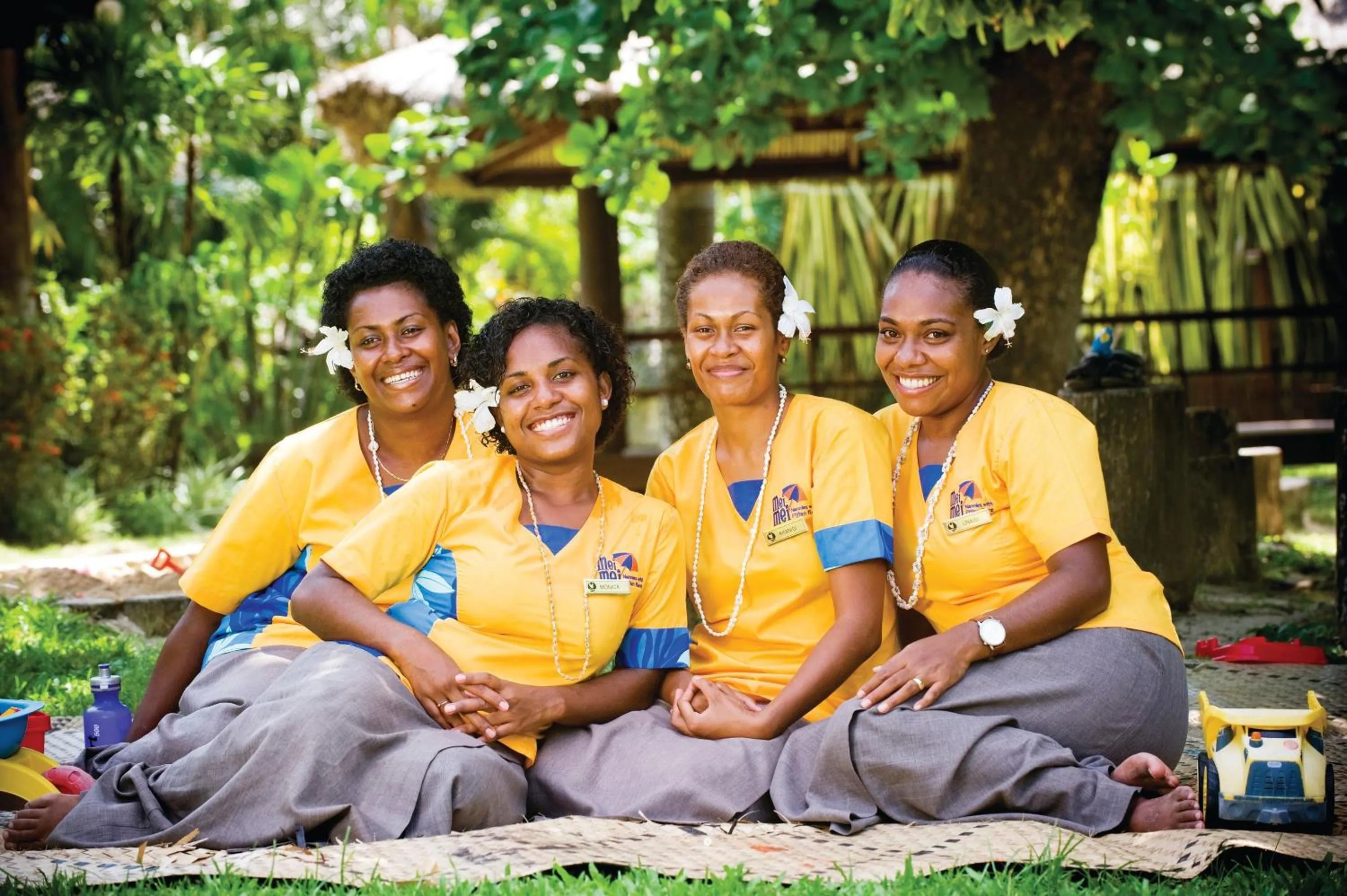 People in Outrigger Fiji Beach Resort