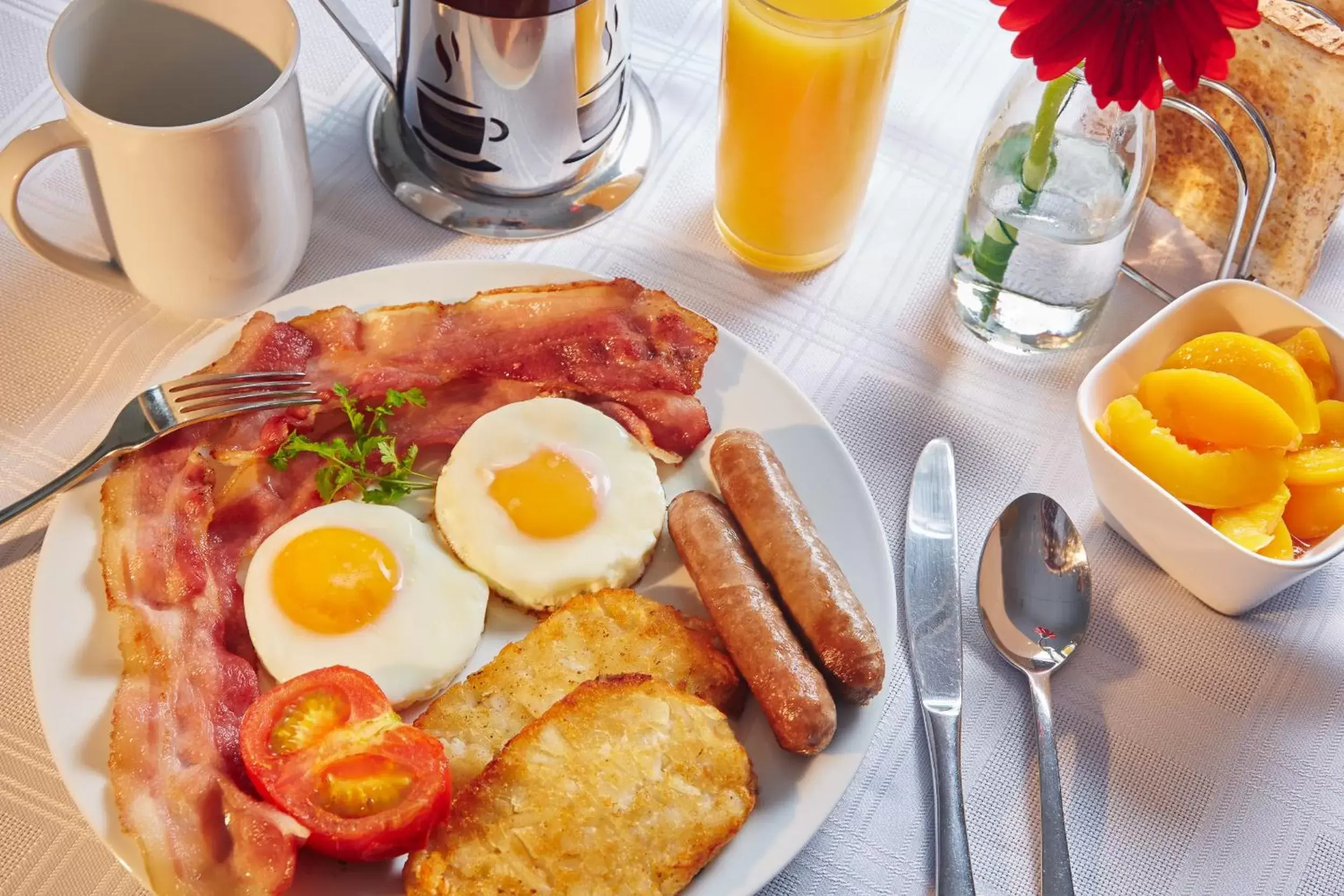 American breakfast, Breakfast in Saxton Lodge Motel