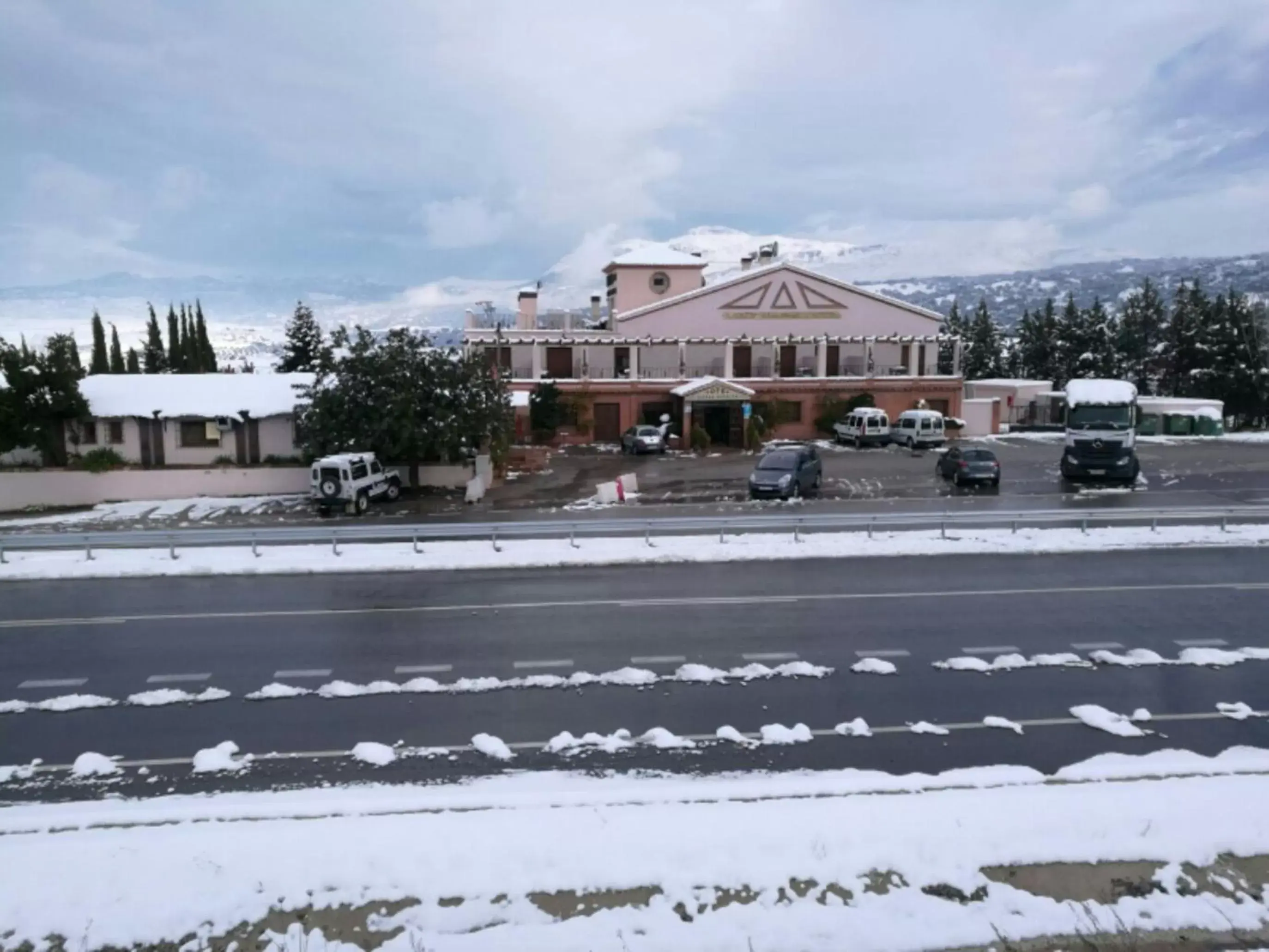 Property building, Winter in Hotel Sierra Hidalga