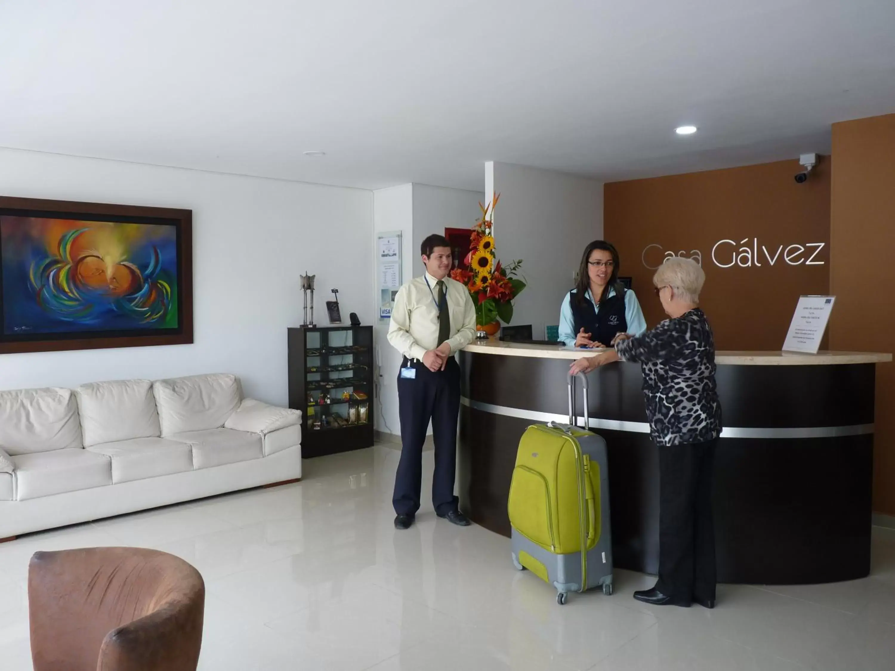 Lobby or reception in Hotel Casa Galvez