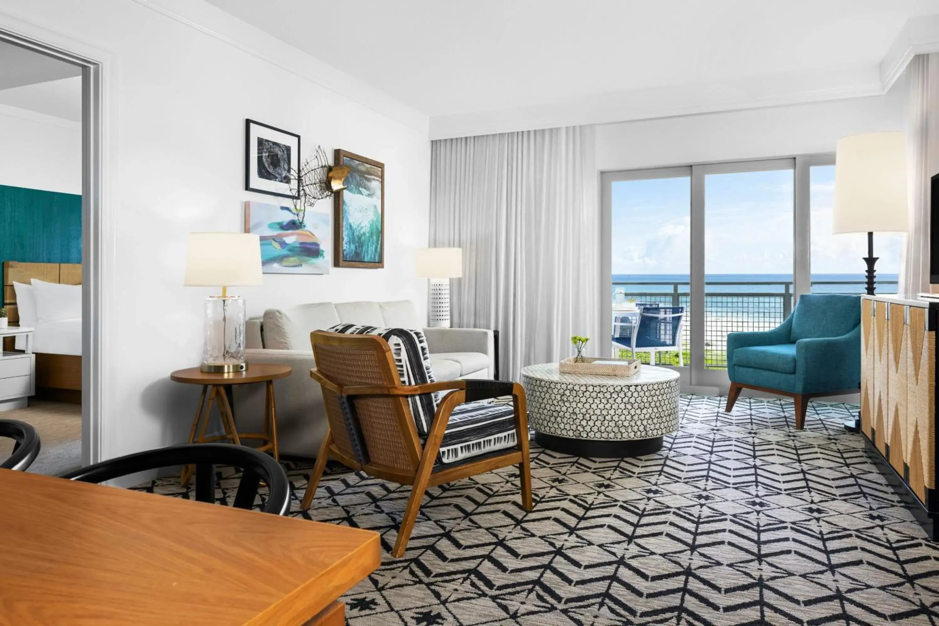 Living room, Seating Area in Marriott's Oceana Palms