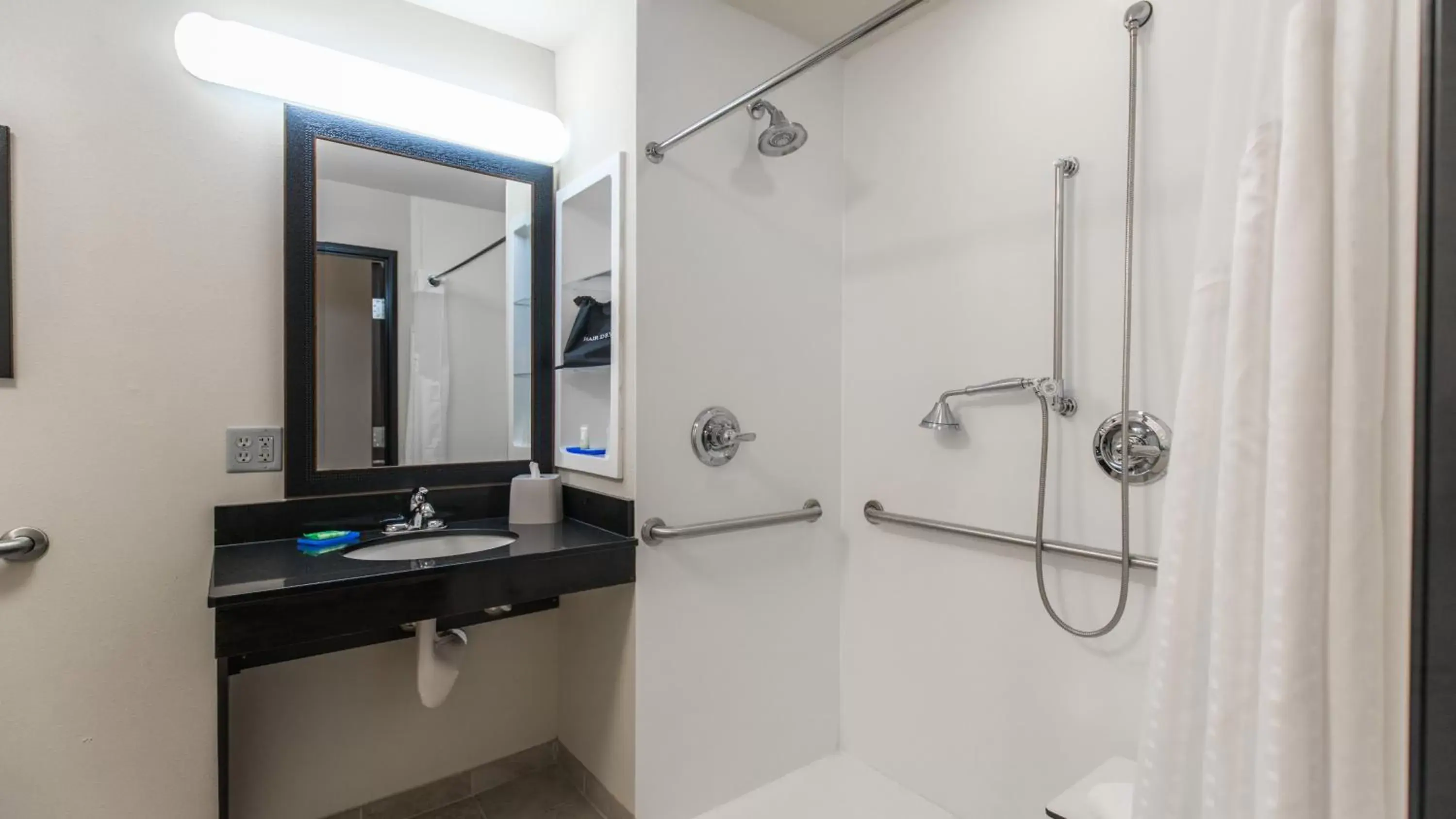 Two Queen Bed Mobility Access Tran Shower - Non-Smoking in Holiday Inn Express Hotel & Suites Oklahoma City Northwest, an IHG Hotel Two Queen Bed Mobility Access Tran Shower - Non-Smoking in Holiday Inn Express Hotel & Suites Oklahoma City Northwest, an IHG Hotel