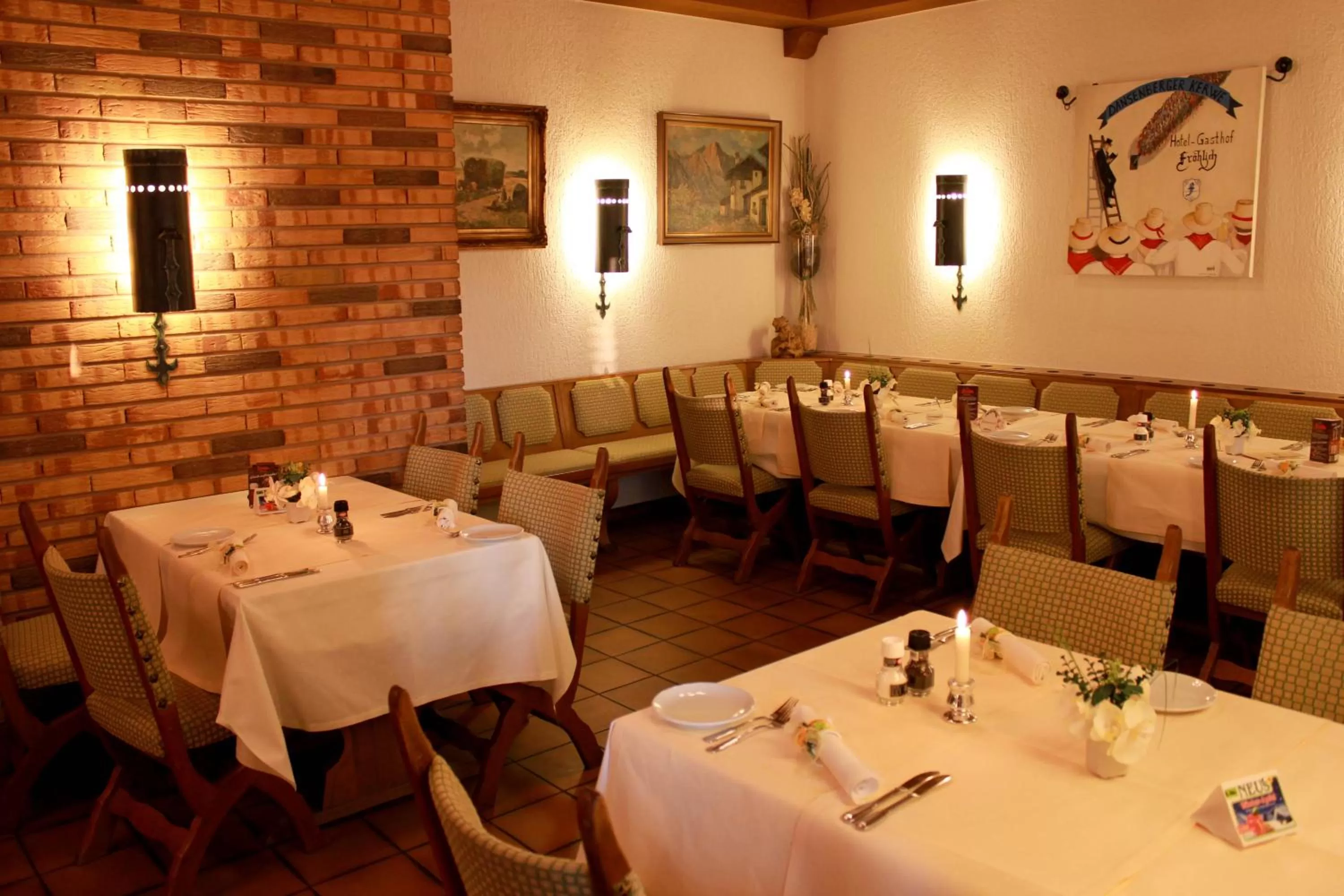 Food and drinks in Hotel-Restaurant Fröhlich