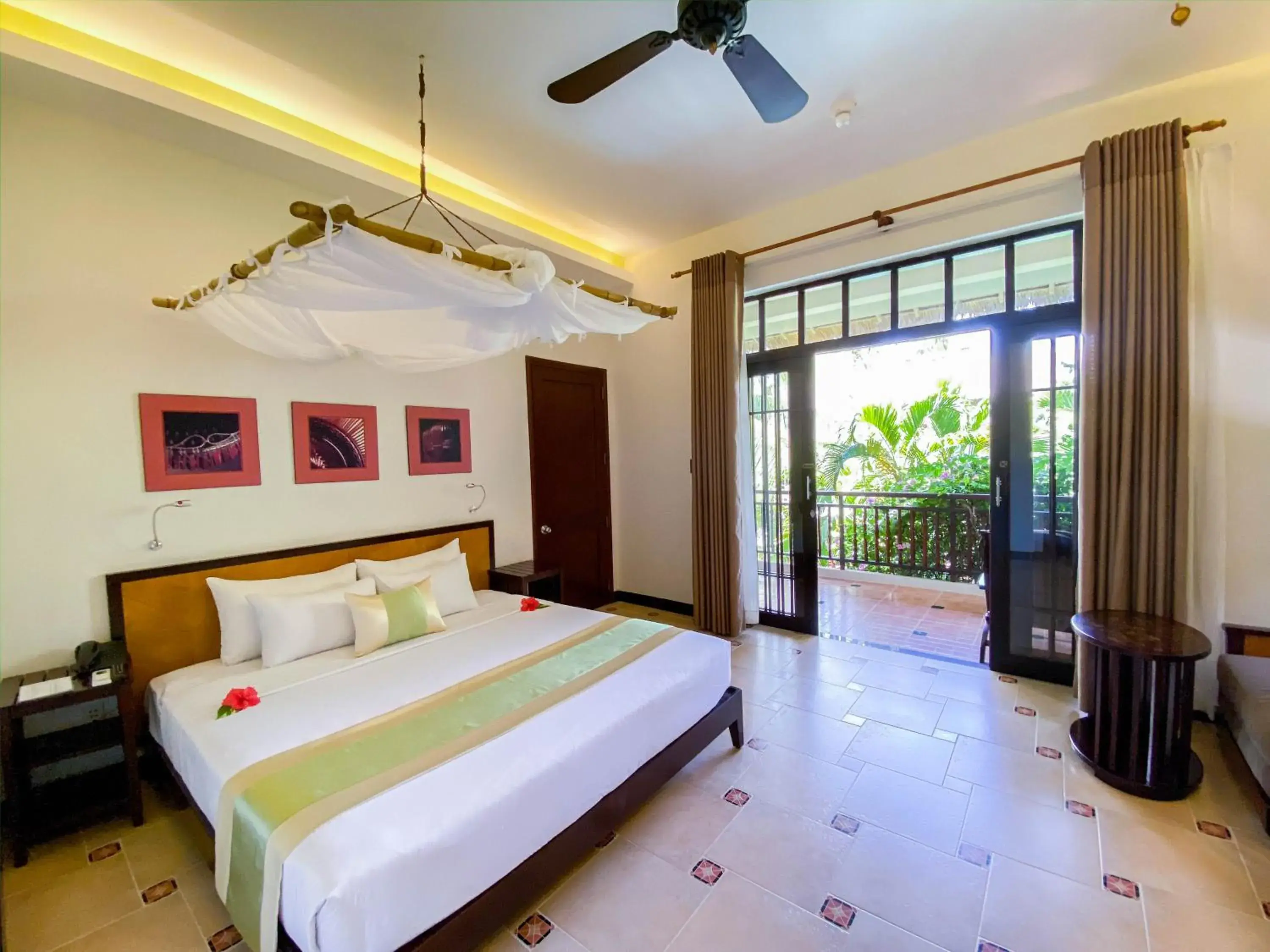 Bed in Bamboo Village Beach Resort & Spa