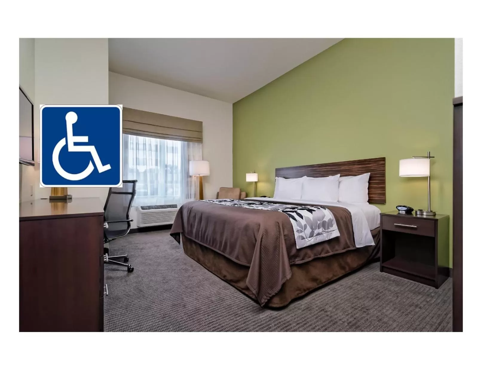 Facility for disabled guests, Bed in Sleep Inn & Suites Fort Scott