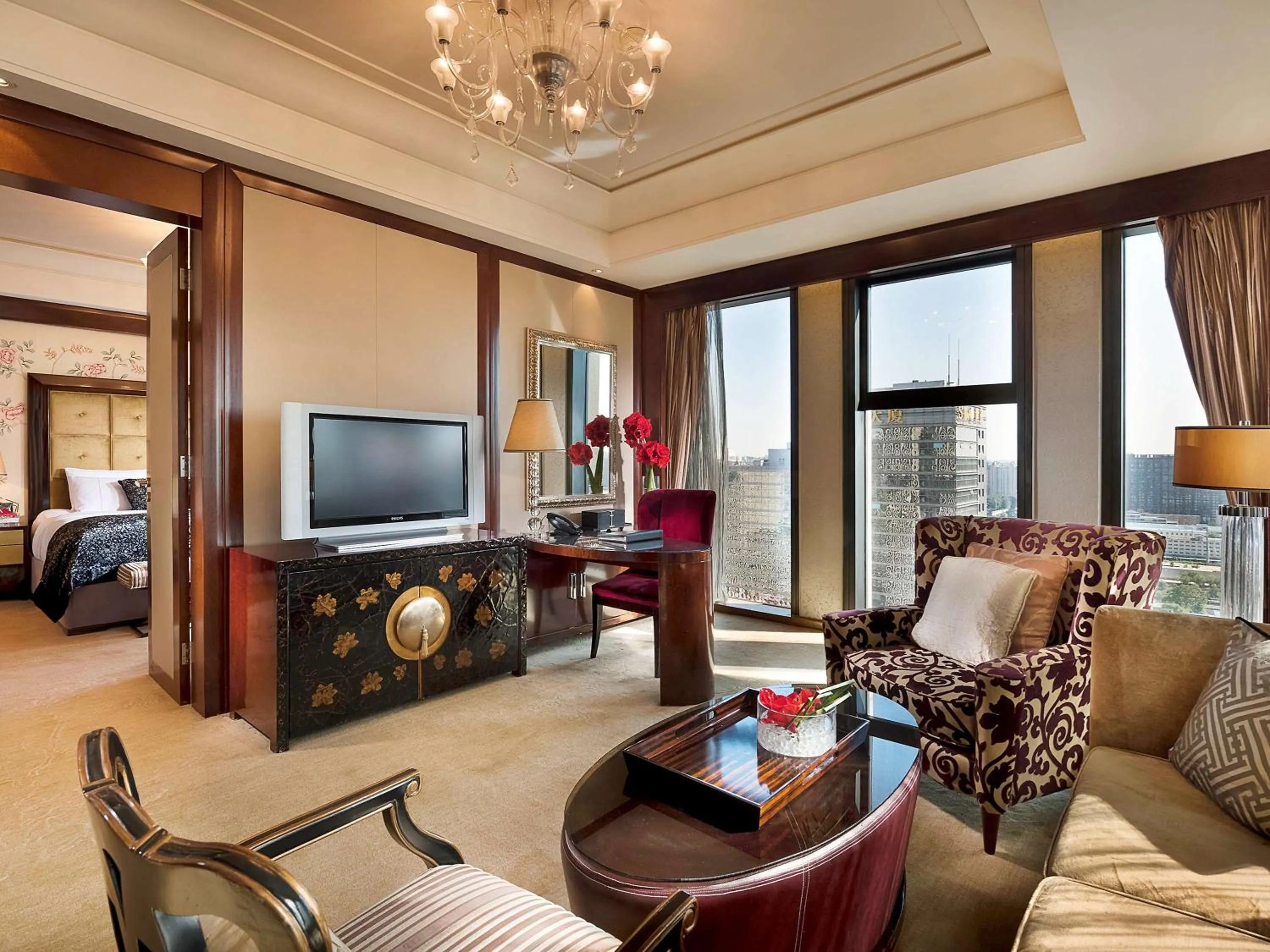 Photo of the whole room, Bed in Wanda Vista Beijing