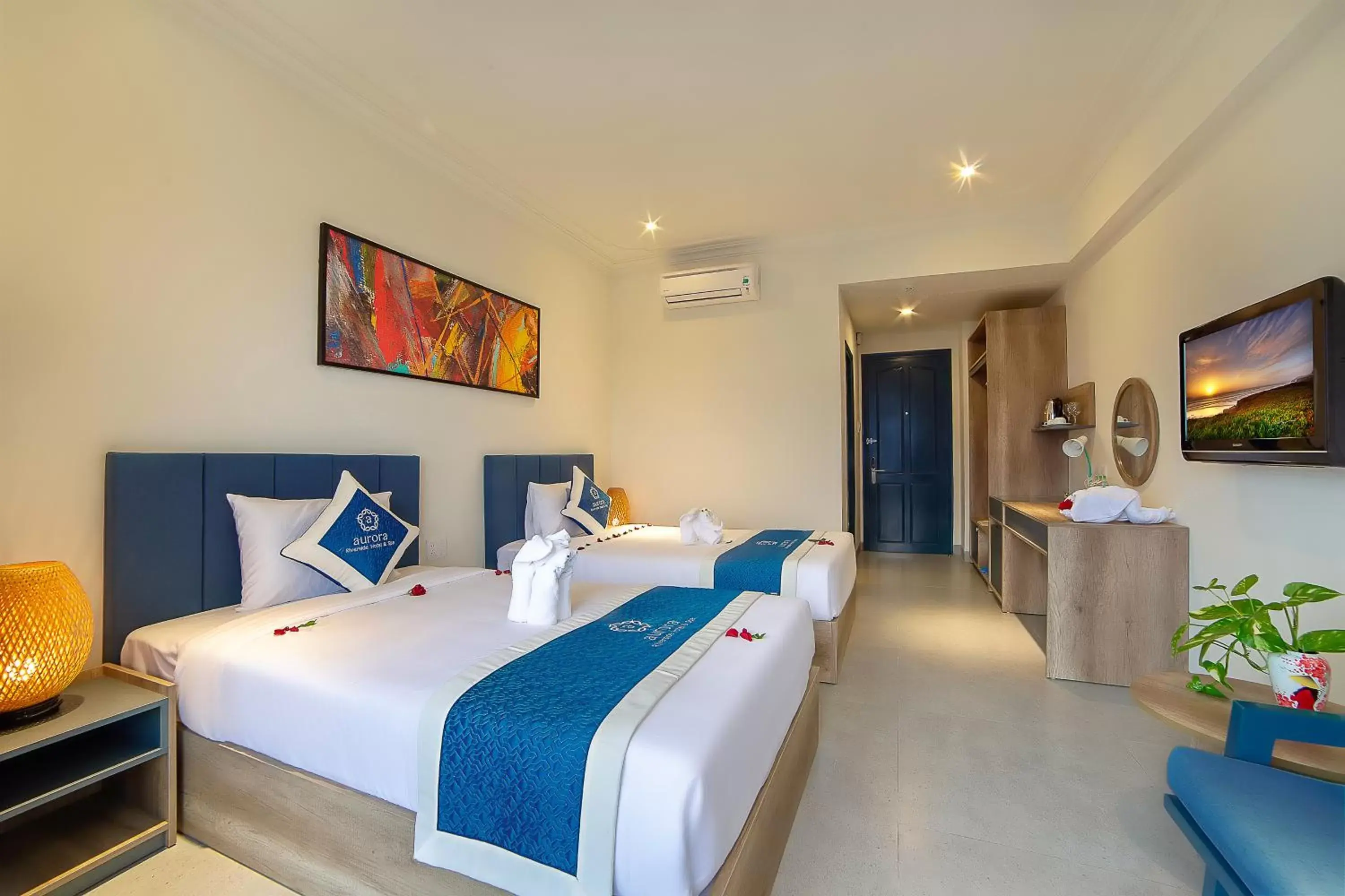 Photo of the whole room, Bed in Hoi An Aurora Riverside Hotel and Spa Photo of the whole room, Bed in Hoi An Aurora Riverside Hotel and Spa