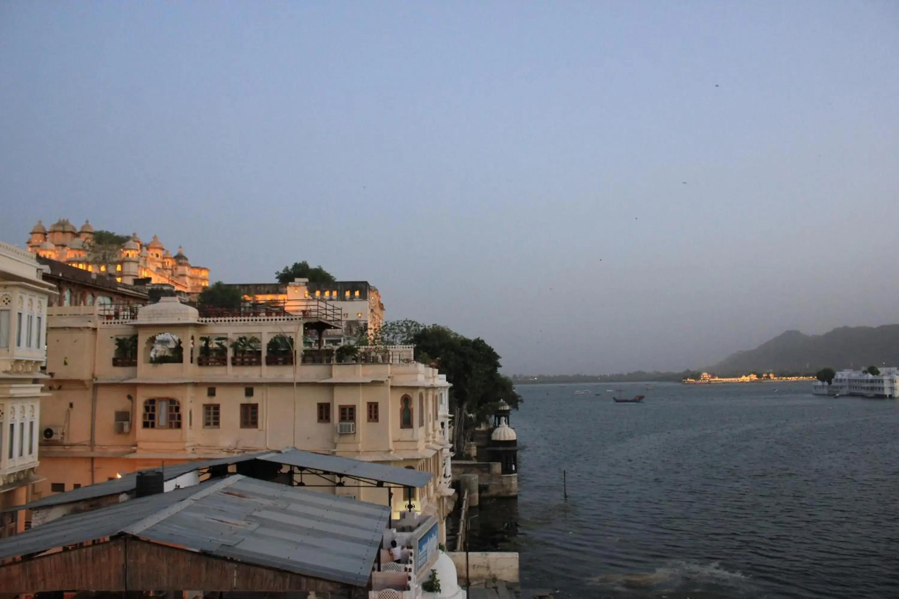 Lake view in Hotel Devraj Niwas on Lake Pichola Lake view in Hotel Devraj Niwas on Lake Pichola
