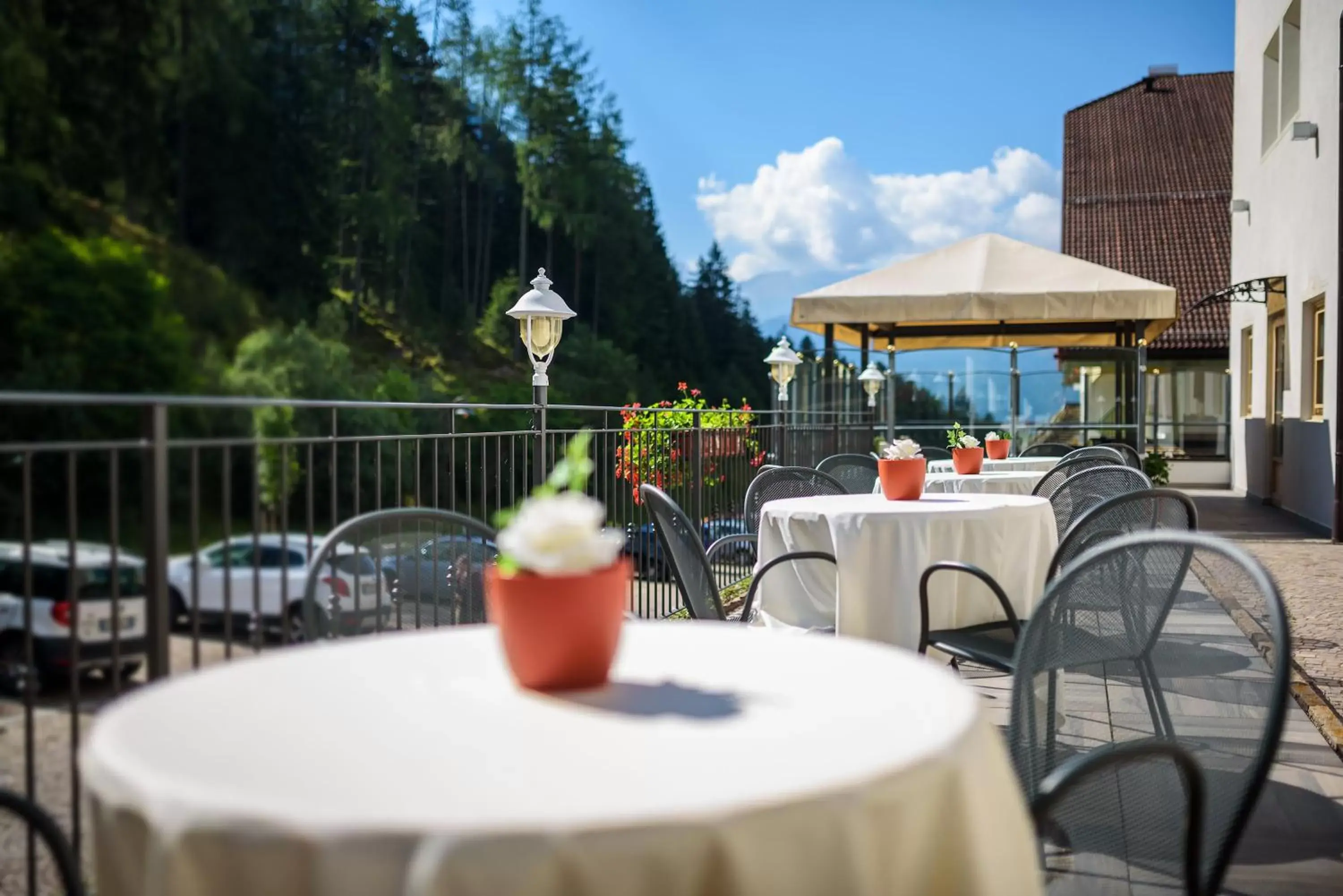 Balcony/Terrace, Restaurant/Places to Eat in Aparthotel Wellness Villa di Bosco