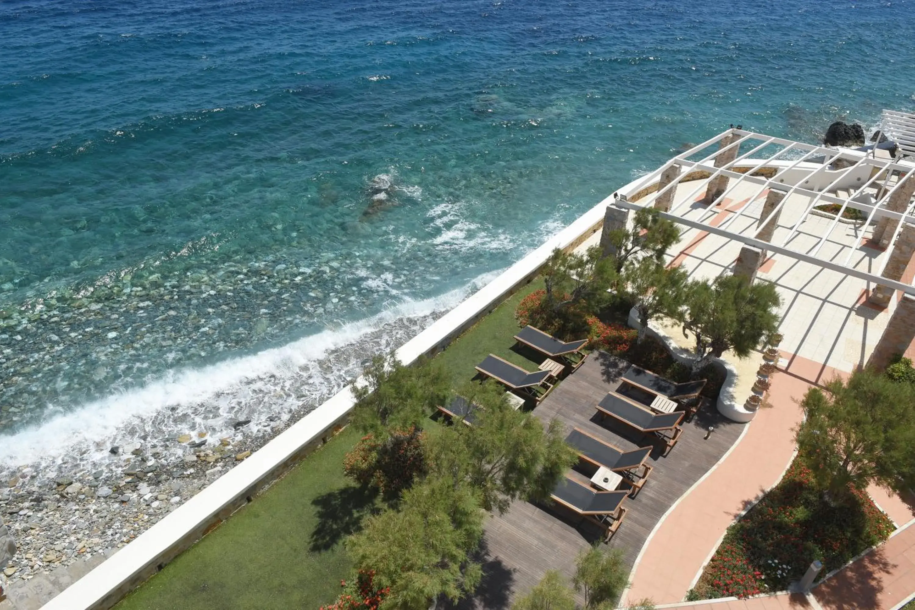 Beach, Bird's-eye View in Hotel Hermes