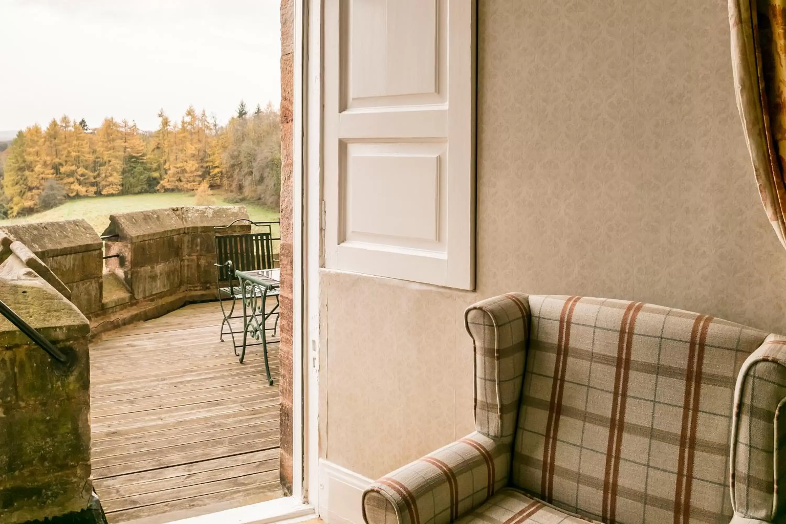 Balcony/Terrace in Dalhousie Castle Hotel