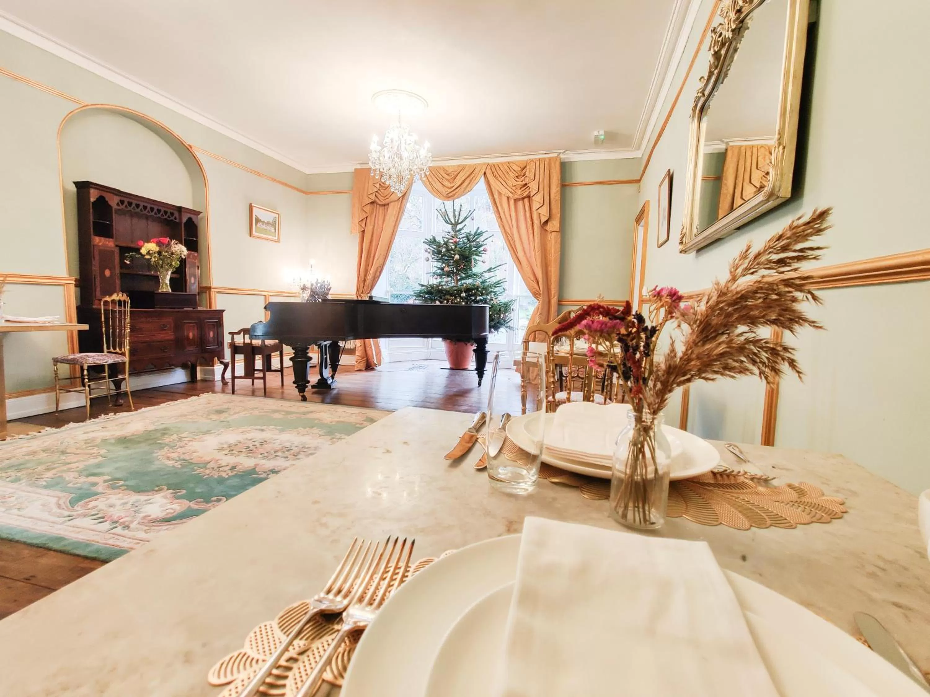 Seating area in Plas Dolguog