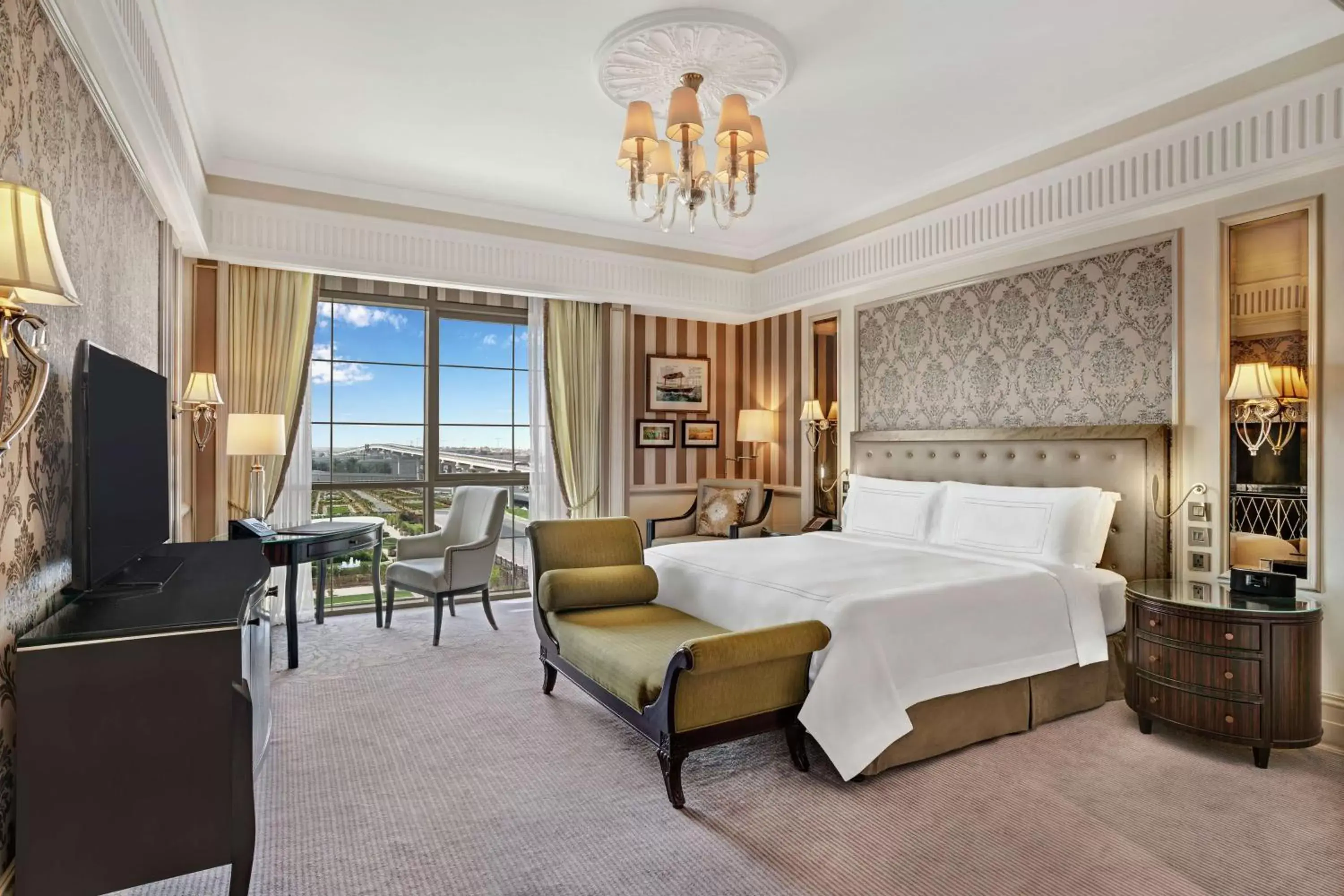 Living room in Habtoor Palace Dubai, LXR Hotels & Resorts
