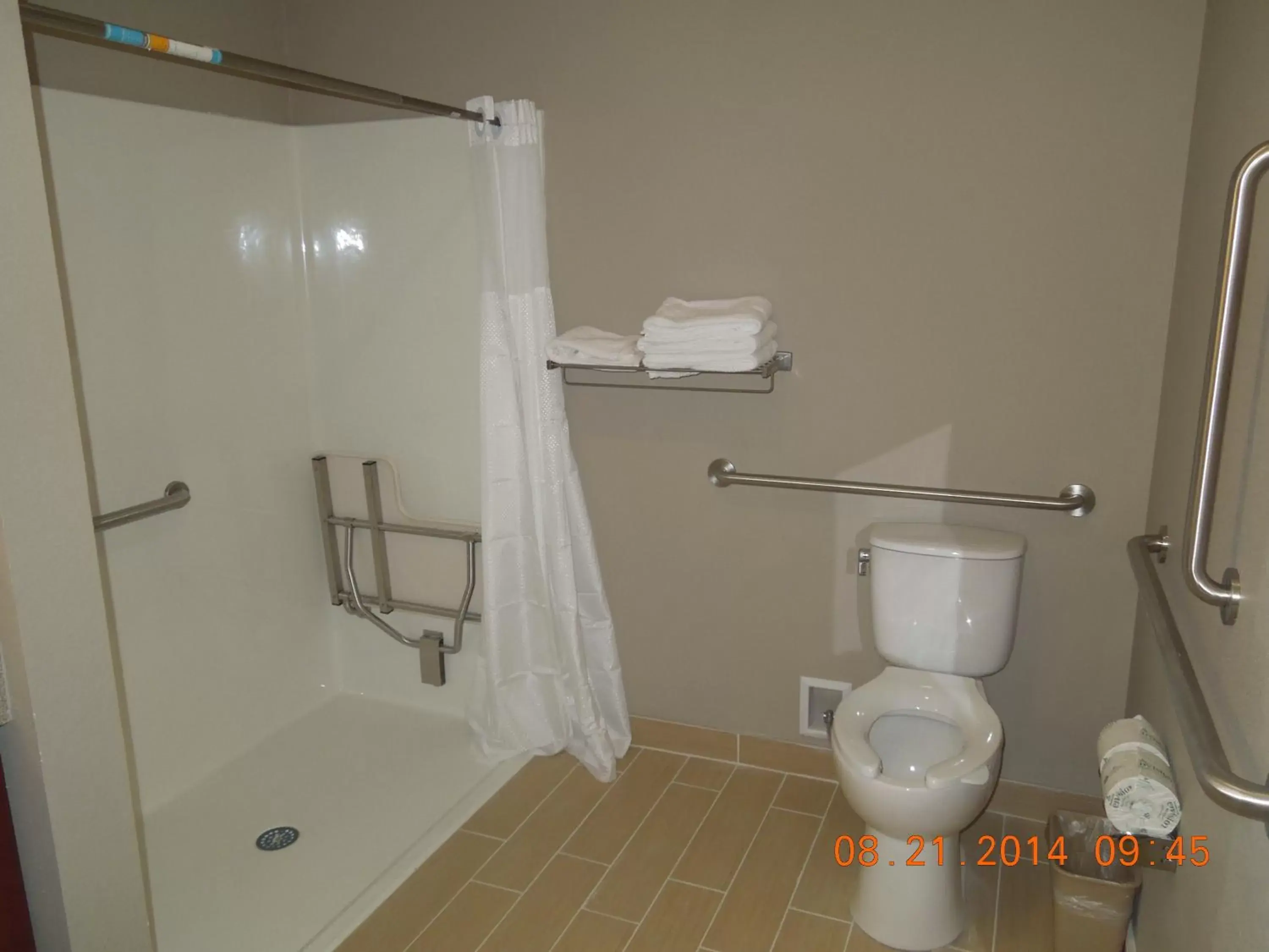 Bathroom in Super 8 by Wyndham Hershey