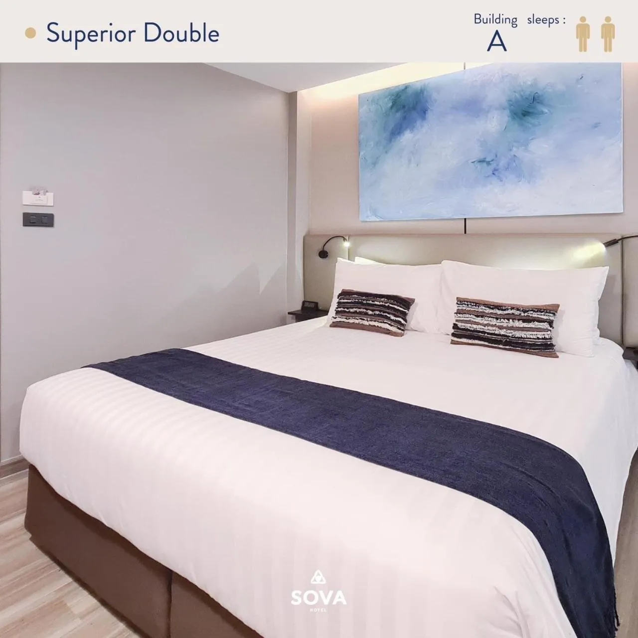 Bed in SOVA Hotel Bangkok