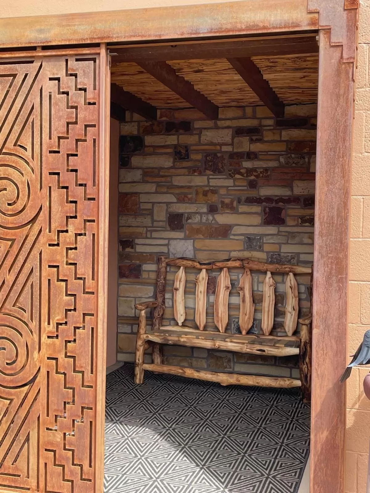 Patio in Stone Lizard Lodge