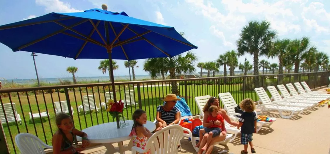 Patio in Holiday Sands North "On the Boardwalk"