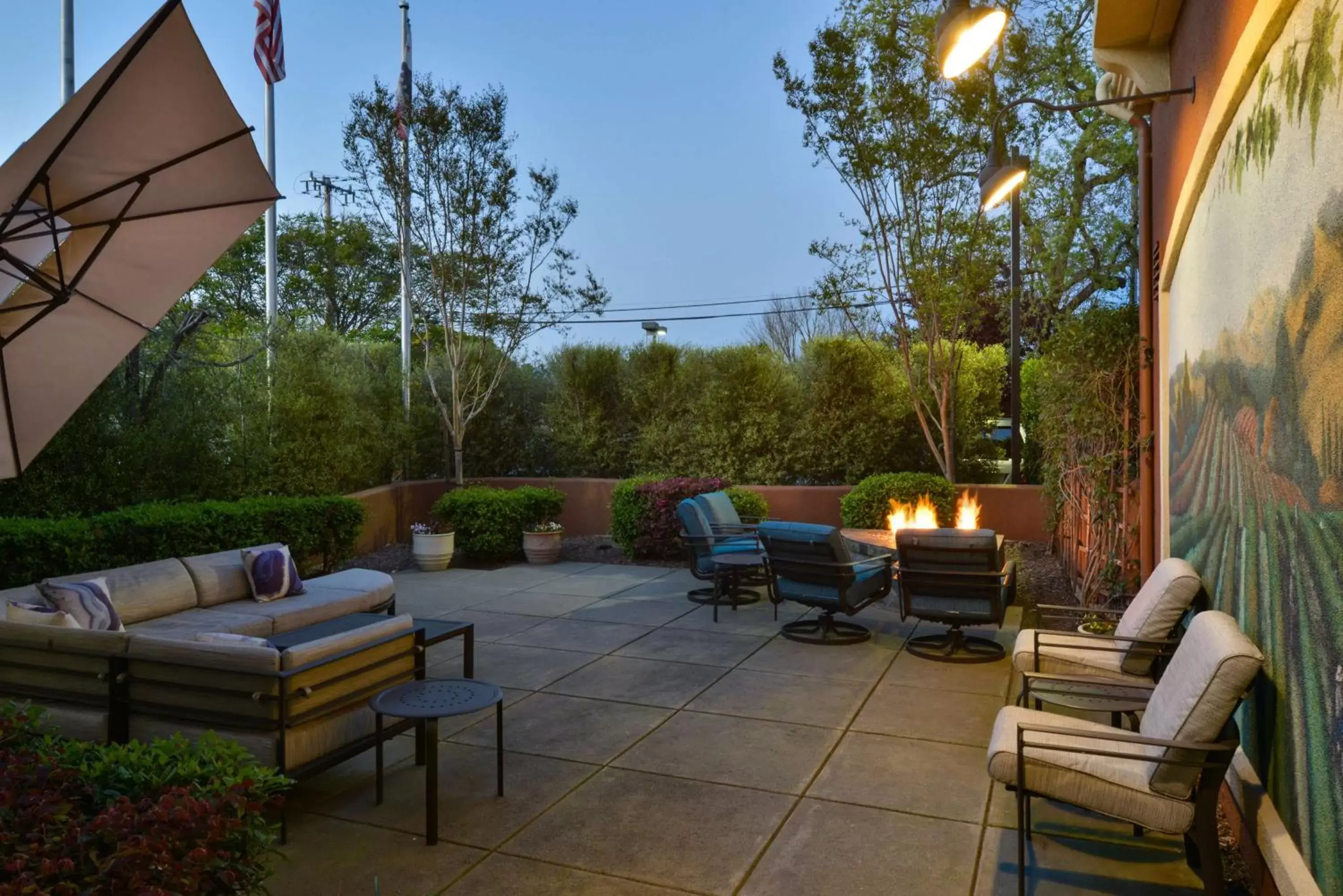 Patio in Hilton Garden Inn Napa