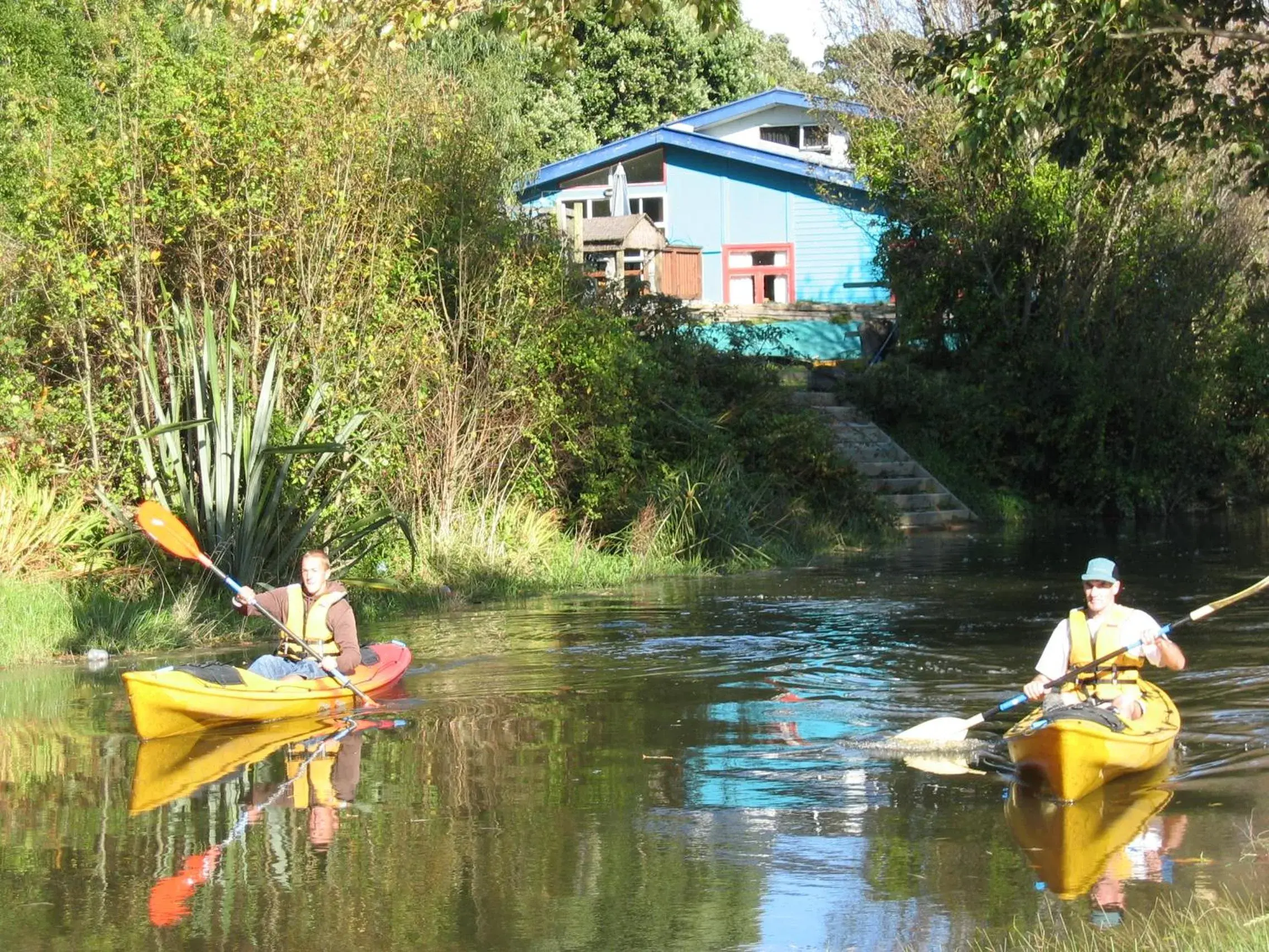 Canoeing in Global Village Travellers Lodge