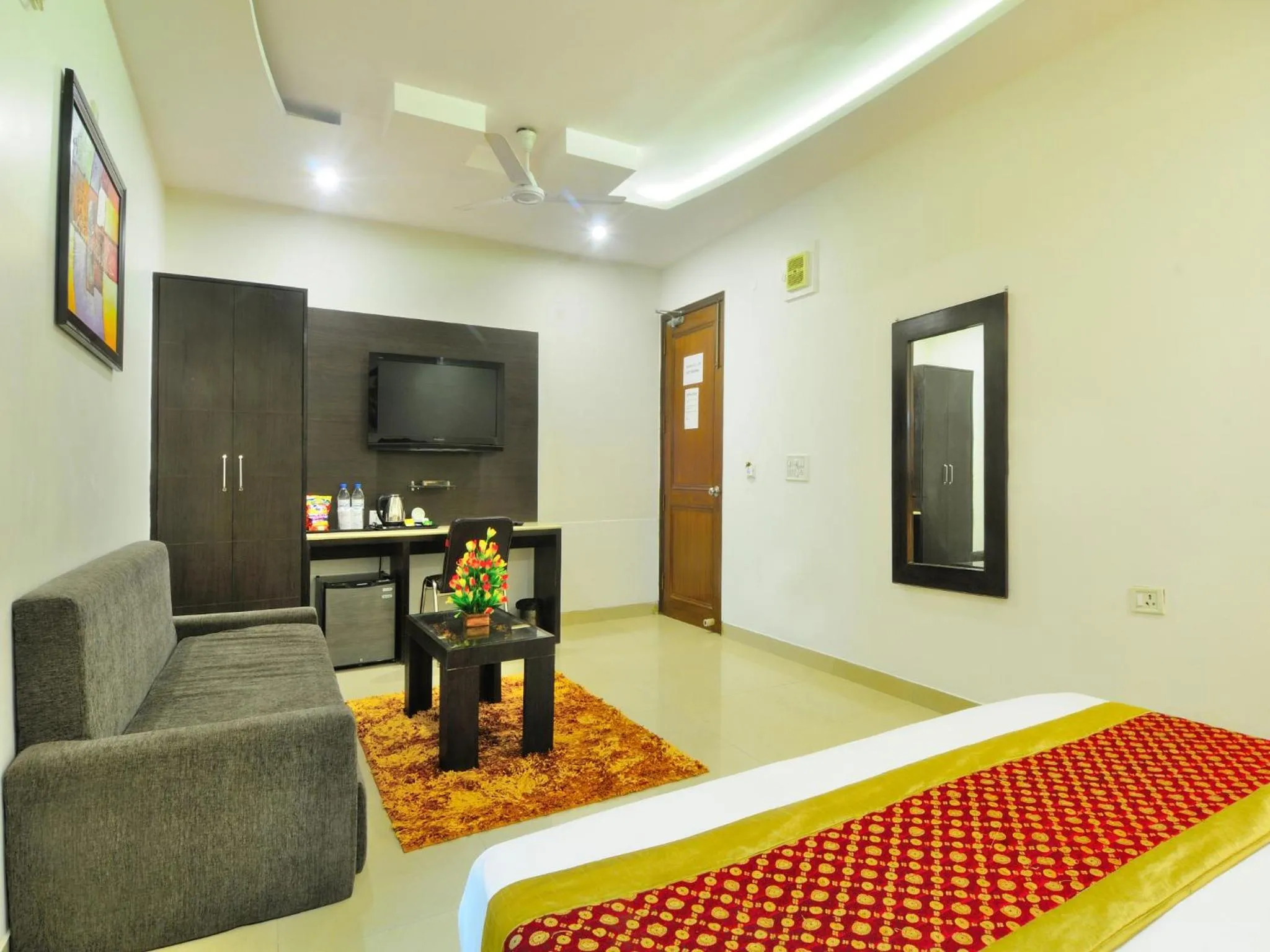 Living room in Hotel Sky Rich International - Just a min walk from Karol Bagh Metro Station