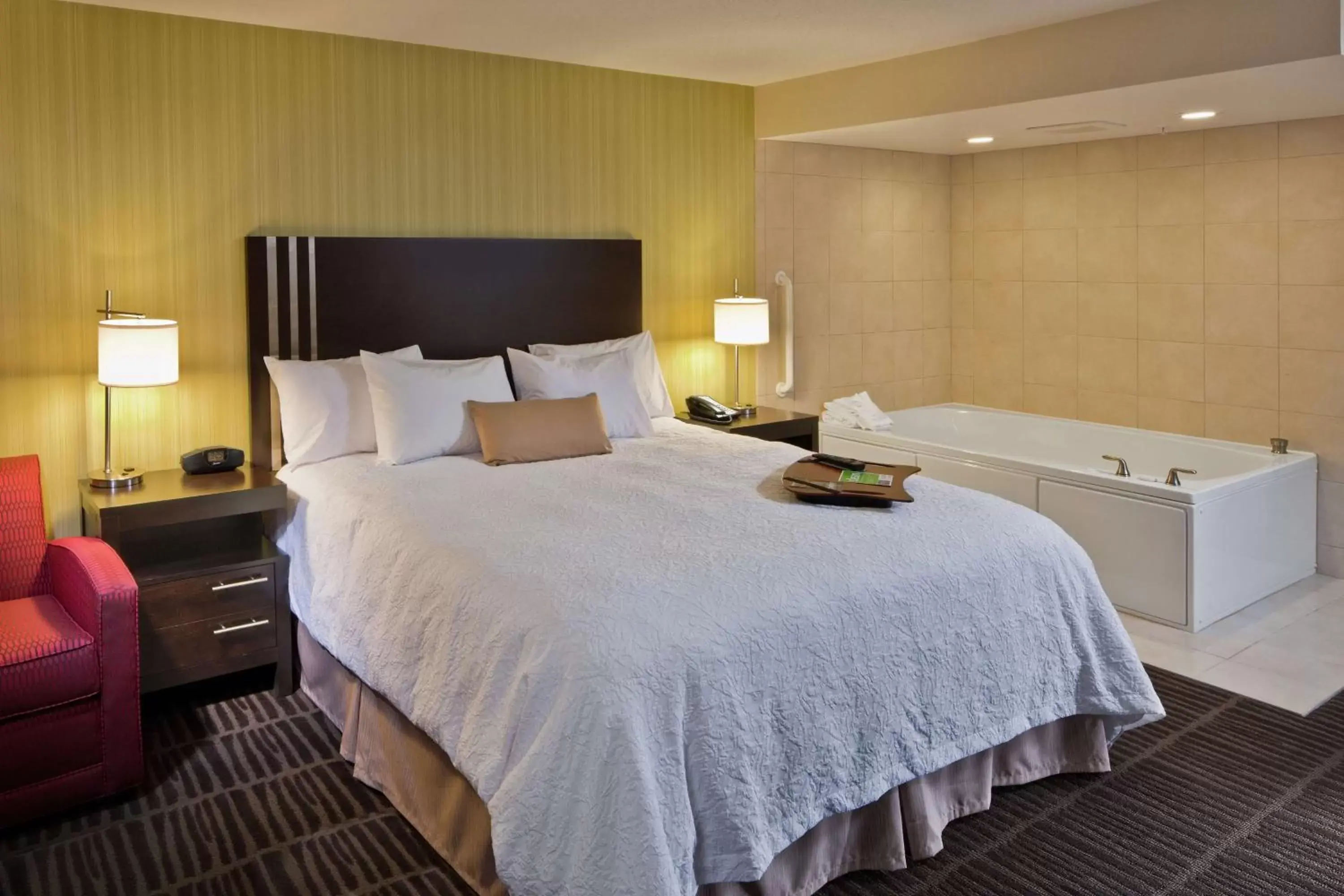 Bathroom, Bed in Hampton Inn & Suites Saginaw