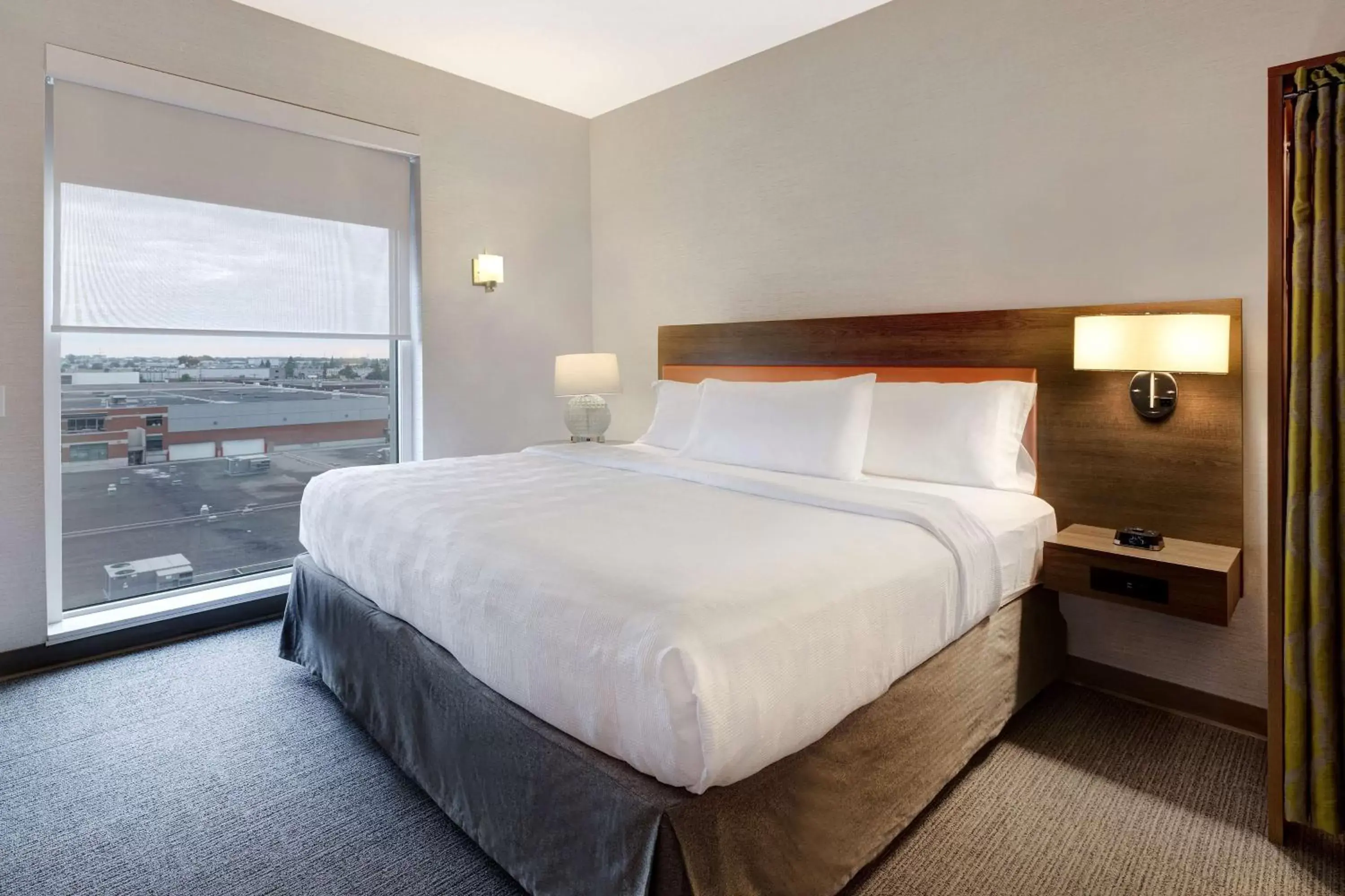 Bed in Home2 Suites By Hilton Montreal Dorval