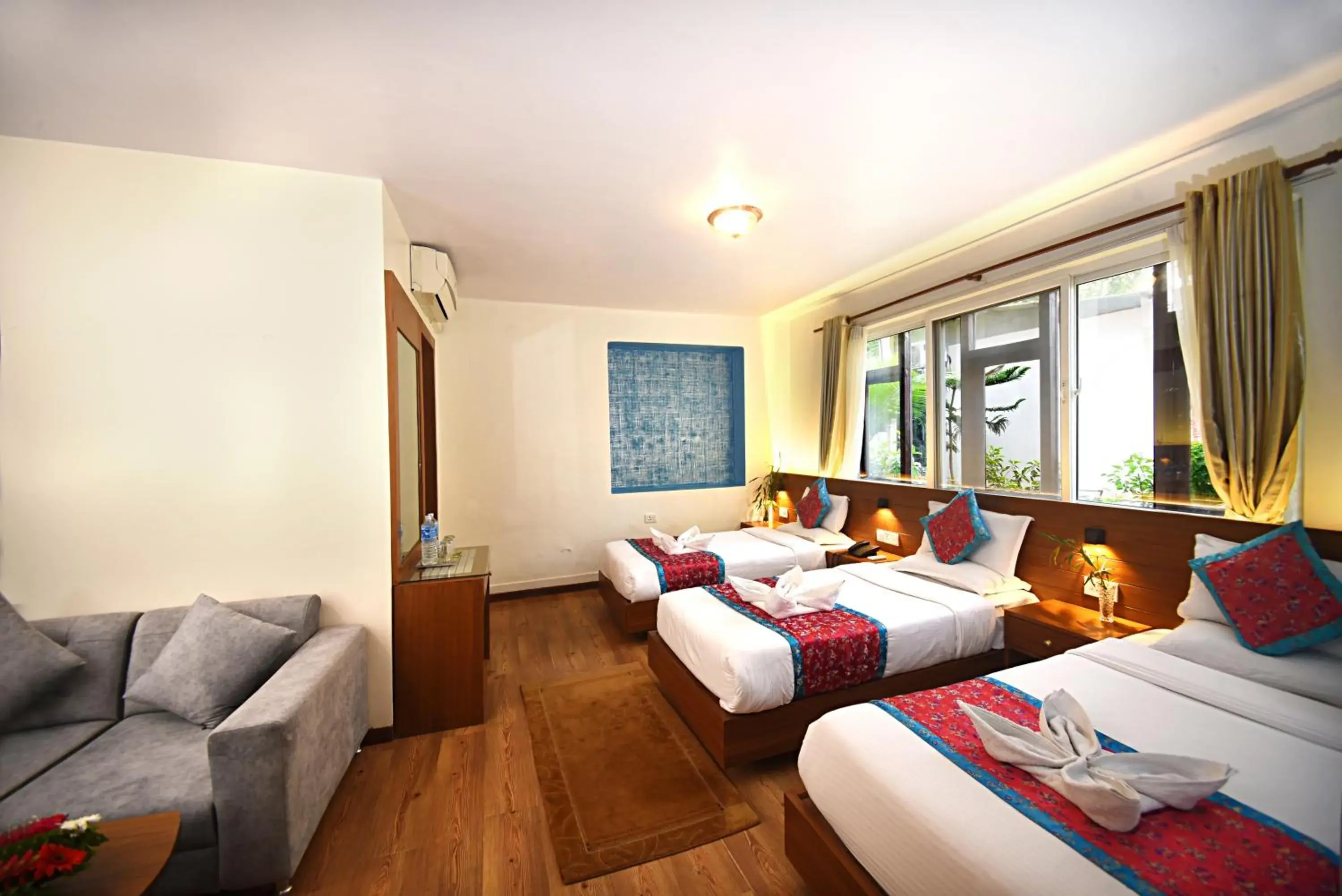 Bed in Hotel Amaryllis Kathmandu
