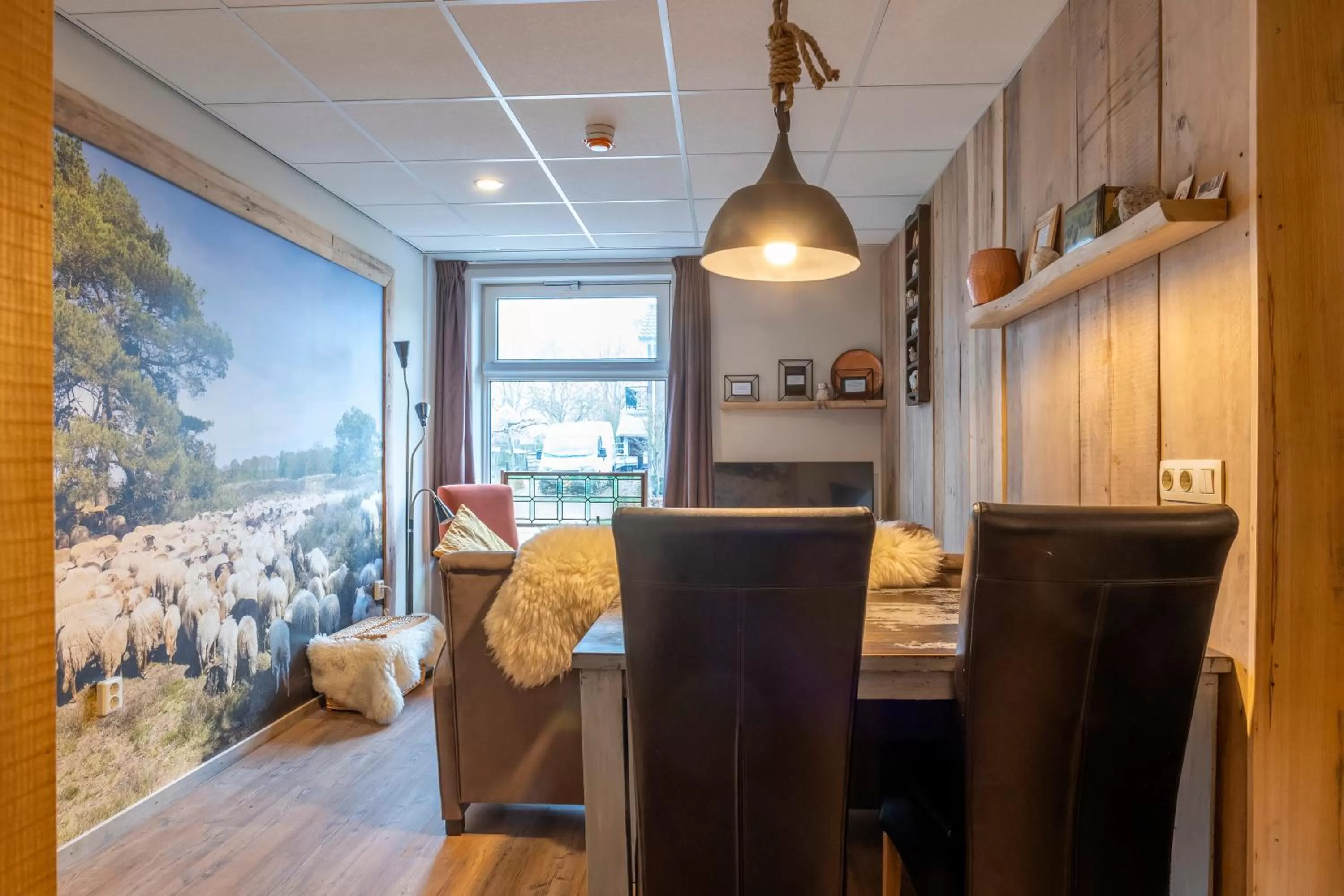 View (from property/room), Dining Area in B&B de Ster van Dwingeloo