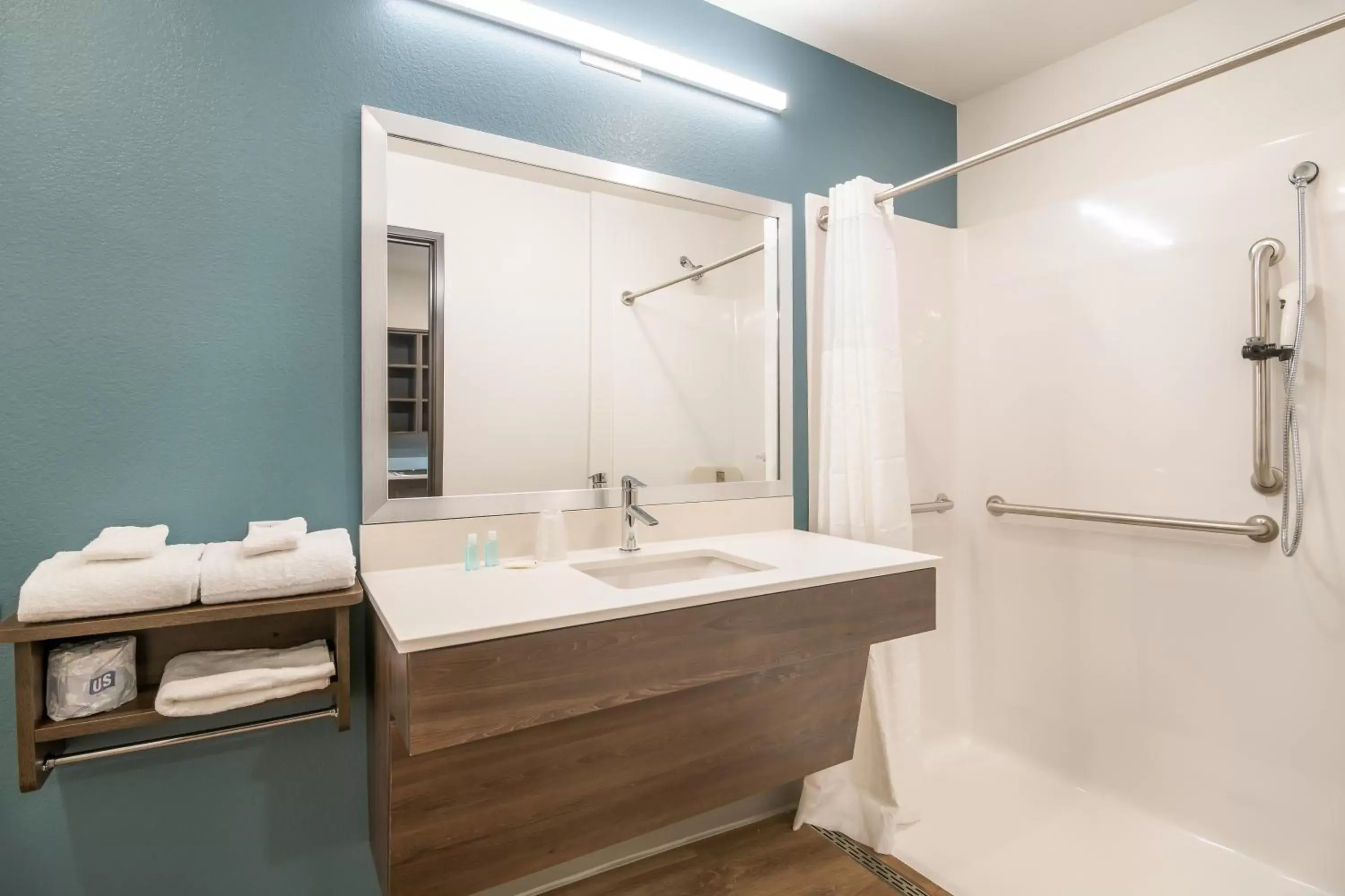 Bathroom in WoodSpring Suites Broomfield-Westminster