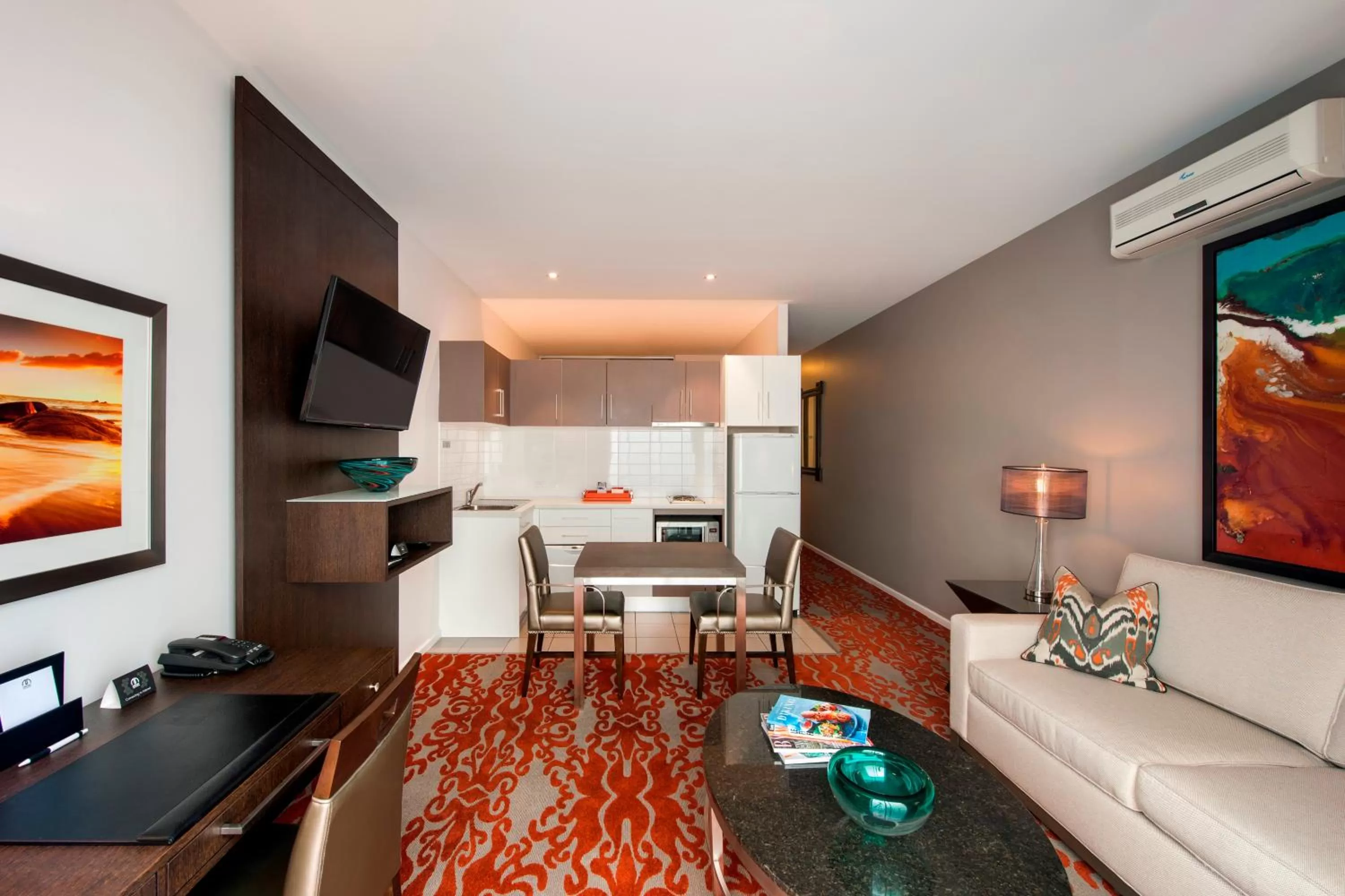 Living room in Miller Apartments