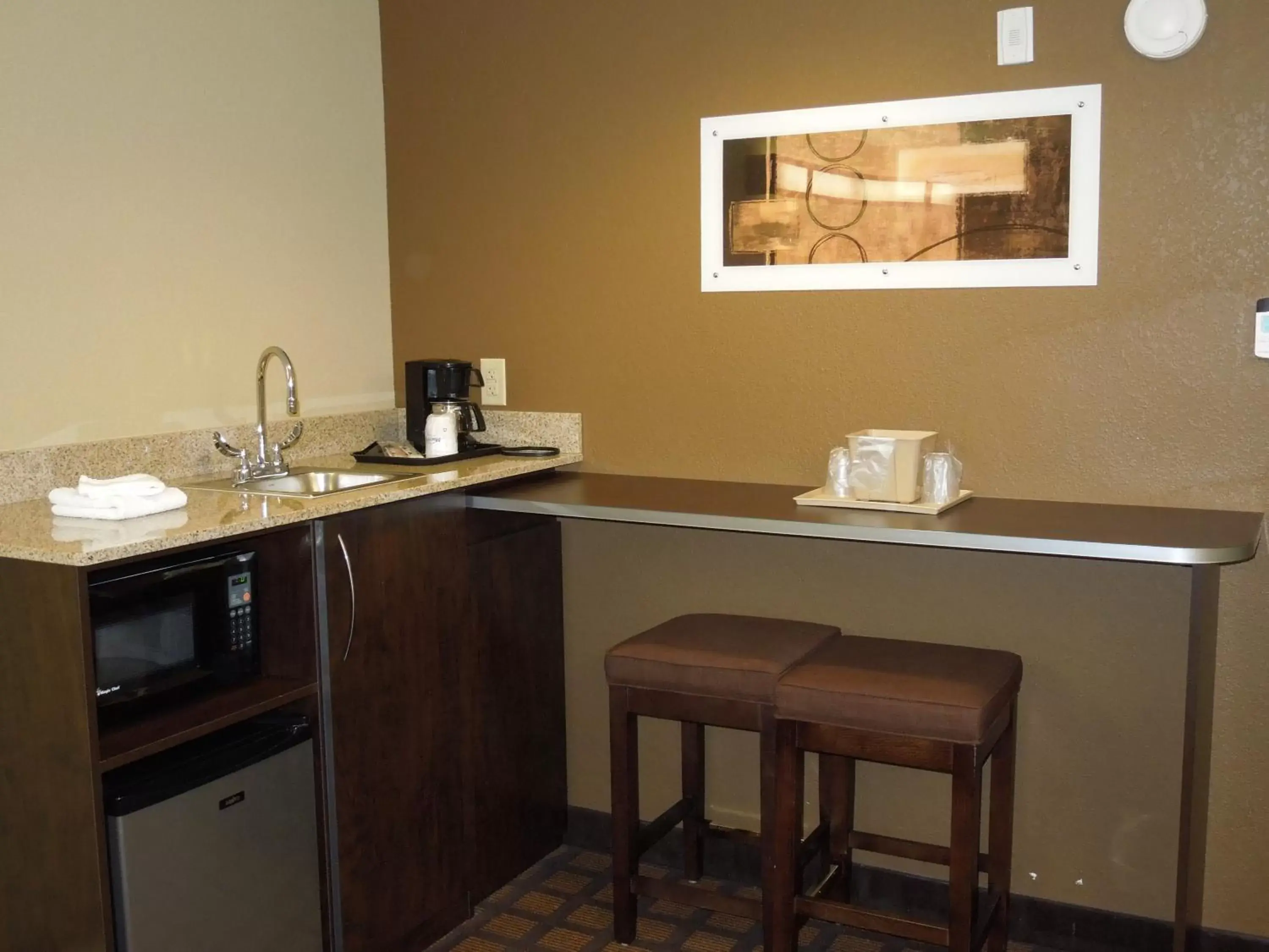 Coffee/tea facilities, Kitchen/Kitchenette in Microtel Inn & Suites by Wyndham Harrisonburg