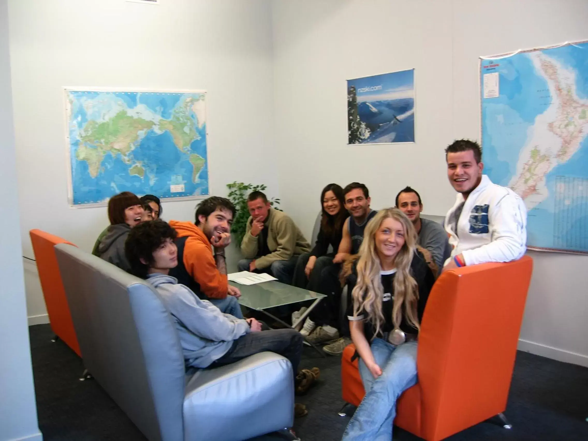 group of guests in Surf 'N' Snow Backpackers Across Sky Tower group of guests in Surf 'N' Snow Backpackers Across Sky Tower