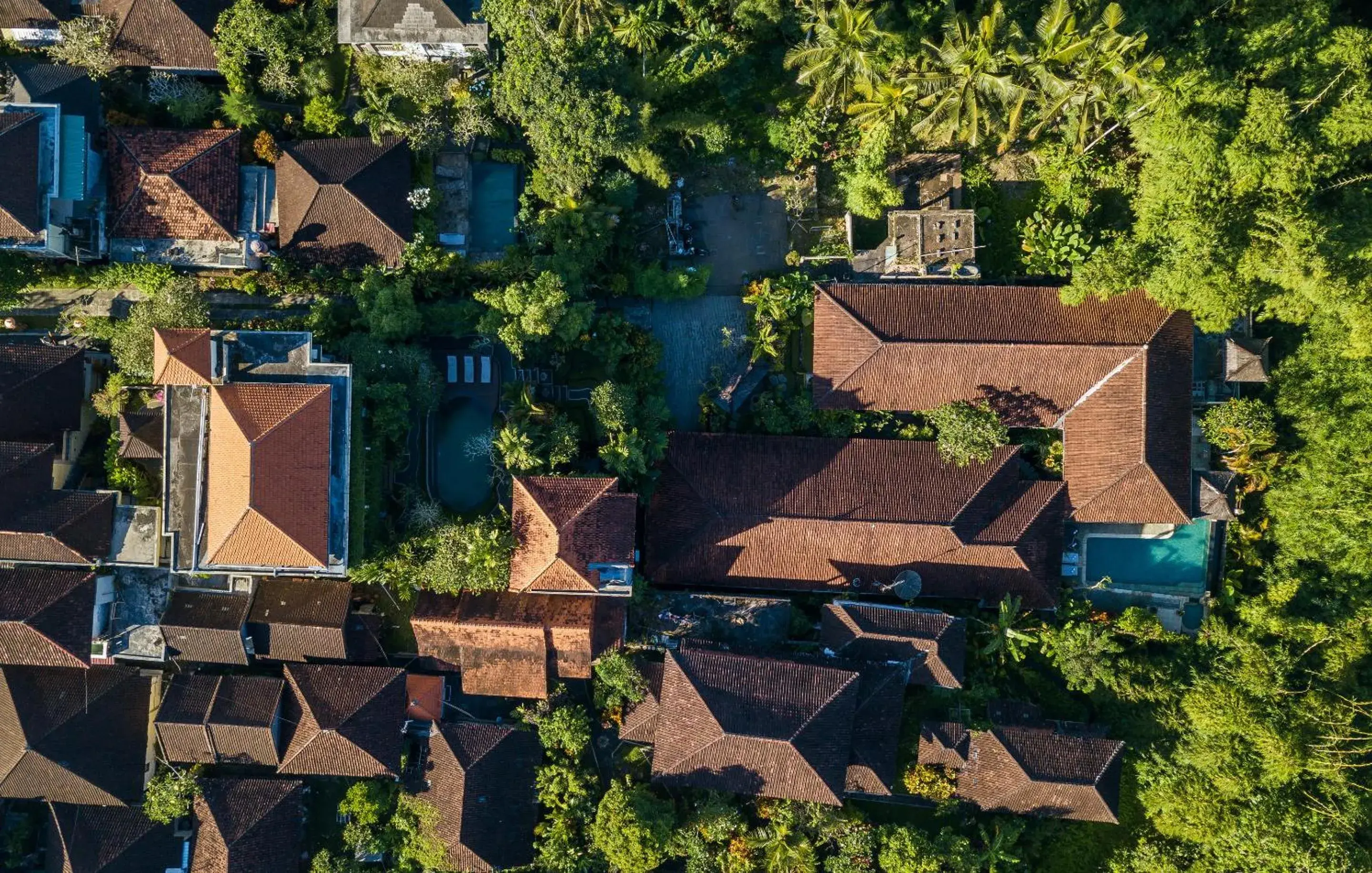 Property building, Bird's-eye View in Padma Ubud Retreat