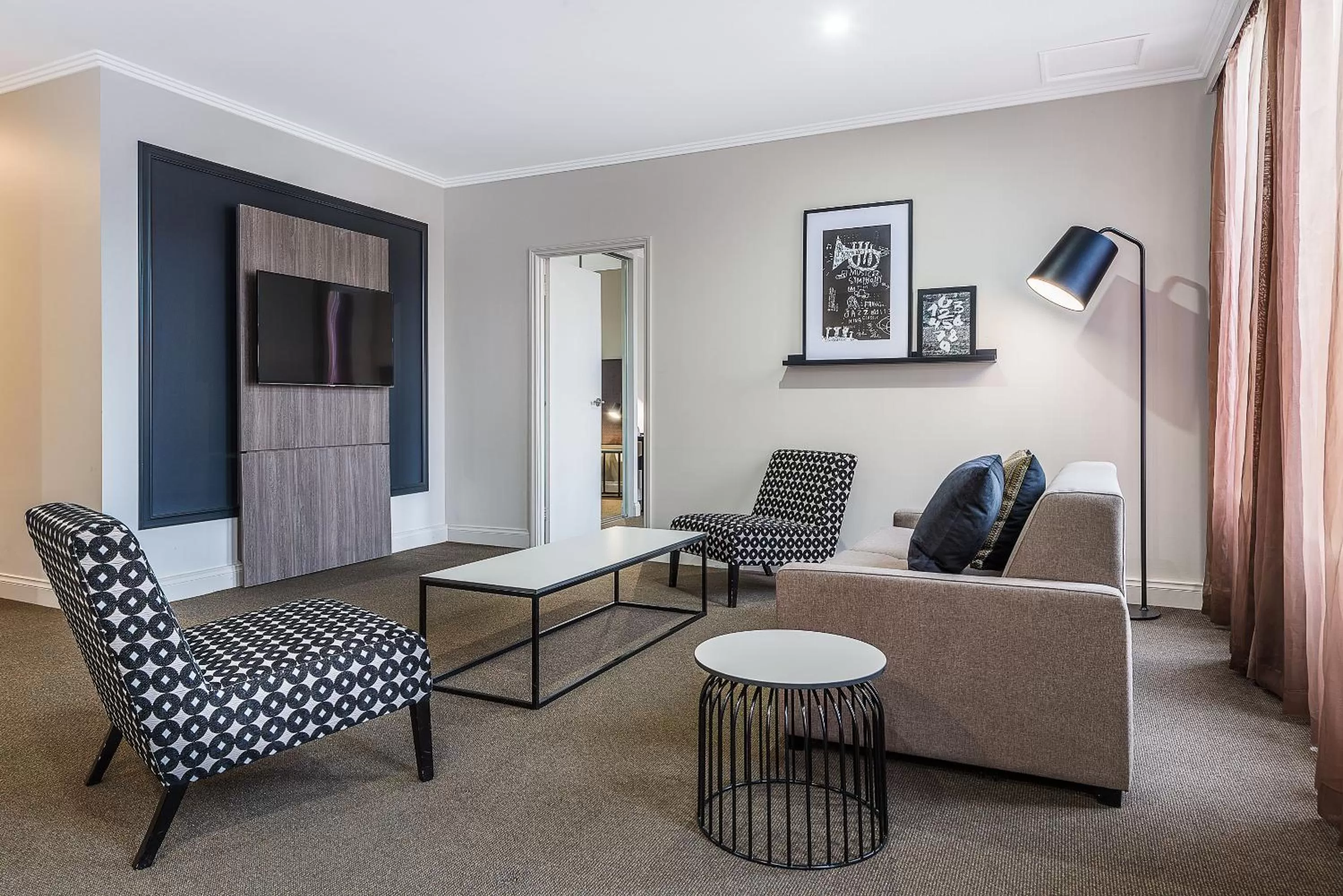 Seating area in Mantra on Little Bourke Melbourne