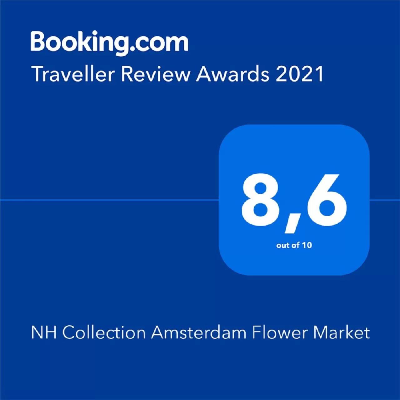 Certificate/Award in NH Collection Amsterdam Flower Market