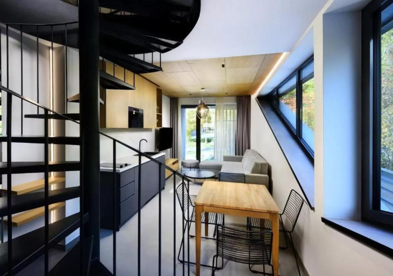 Kitchen or kitchenette in Apartmány Horec