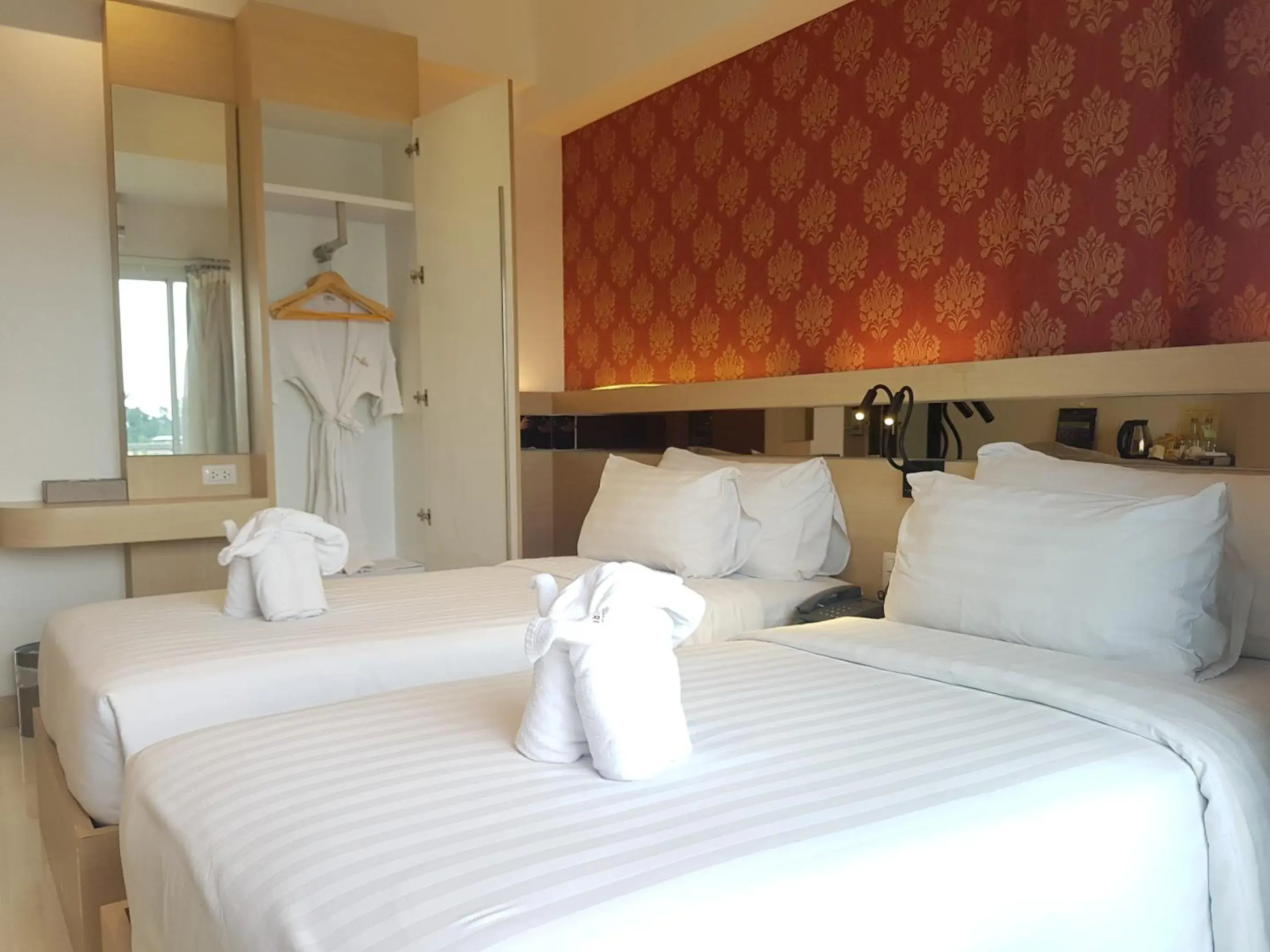 Bed in Kavin Buri Green Hotel Bed in Kavin Buri Green Hotel