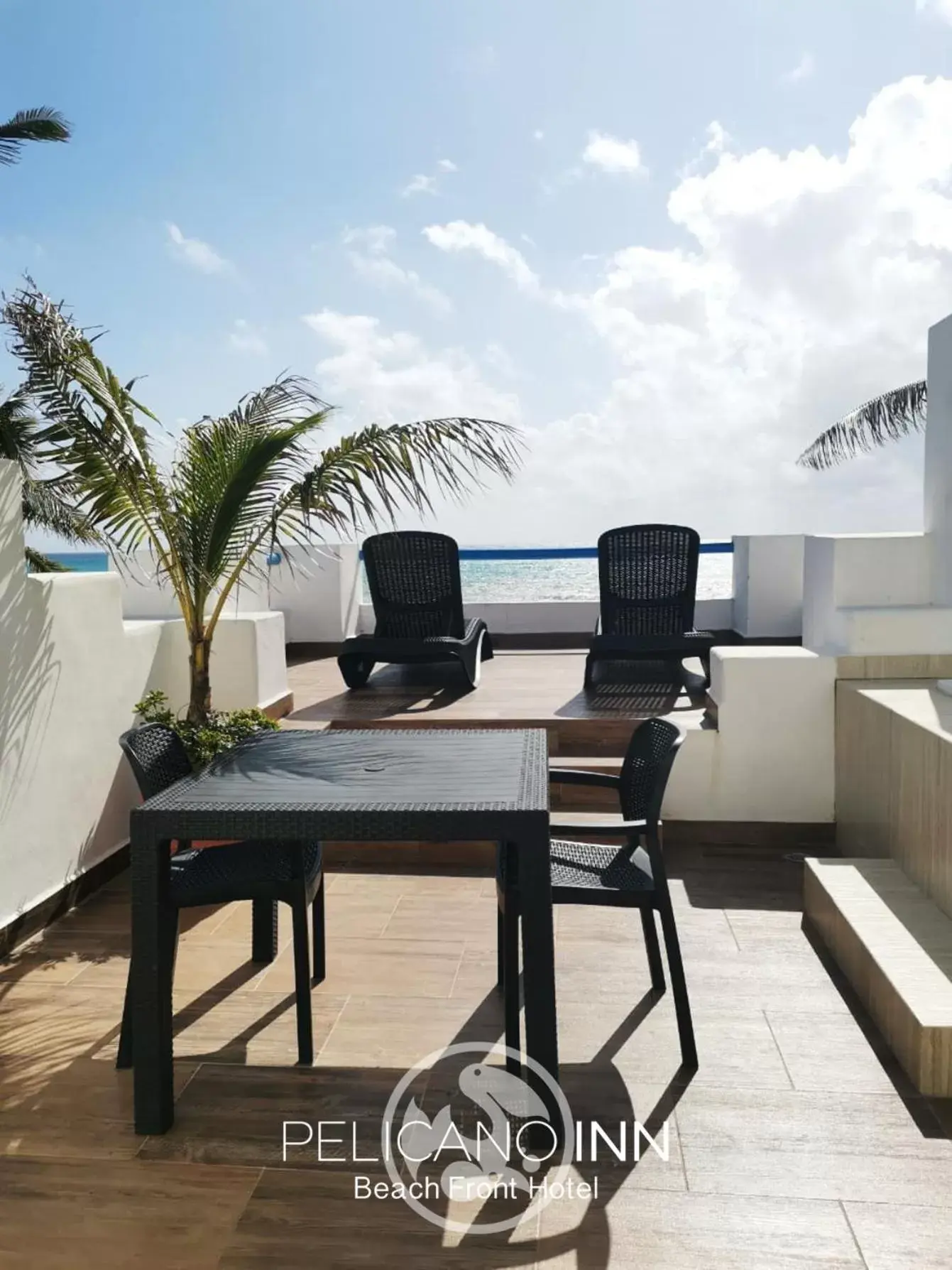 Balcony/Terrace in Pelicano Inn Playa del Carmen - Beachfront Hotel