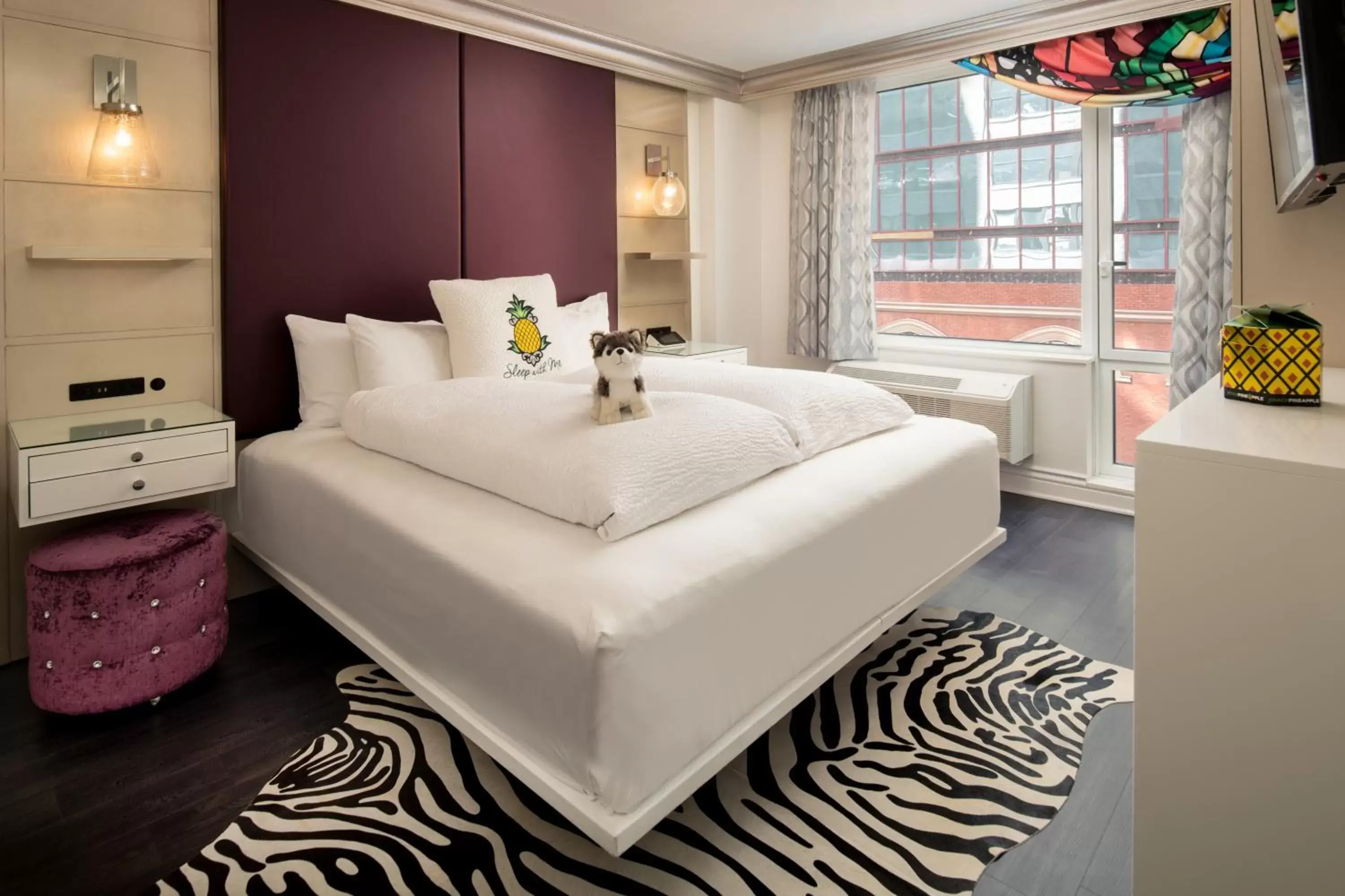Bed in Staypineapple, An Artful Hotel, Midtown New York