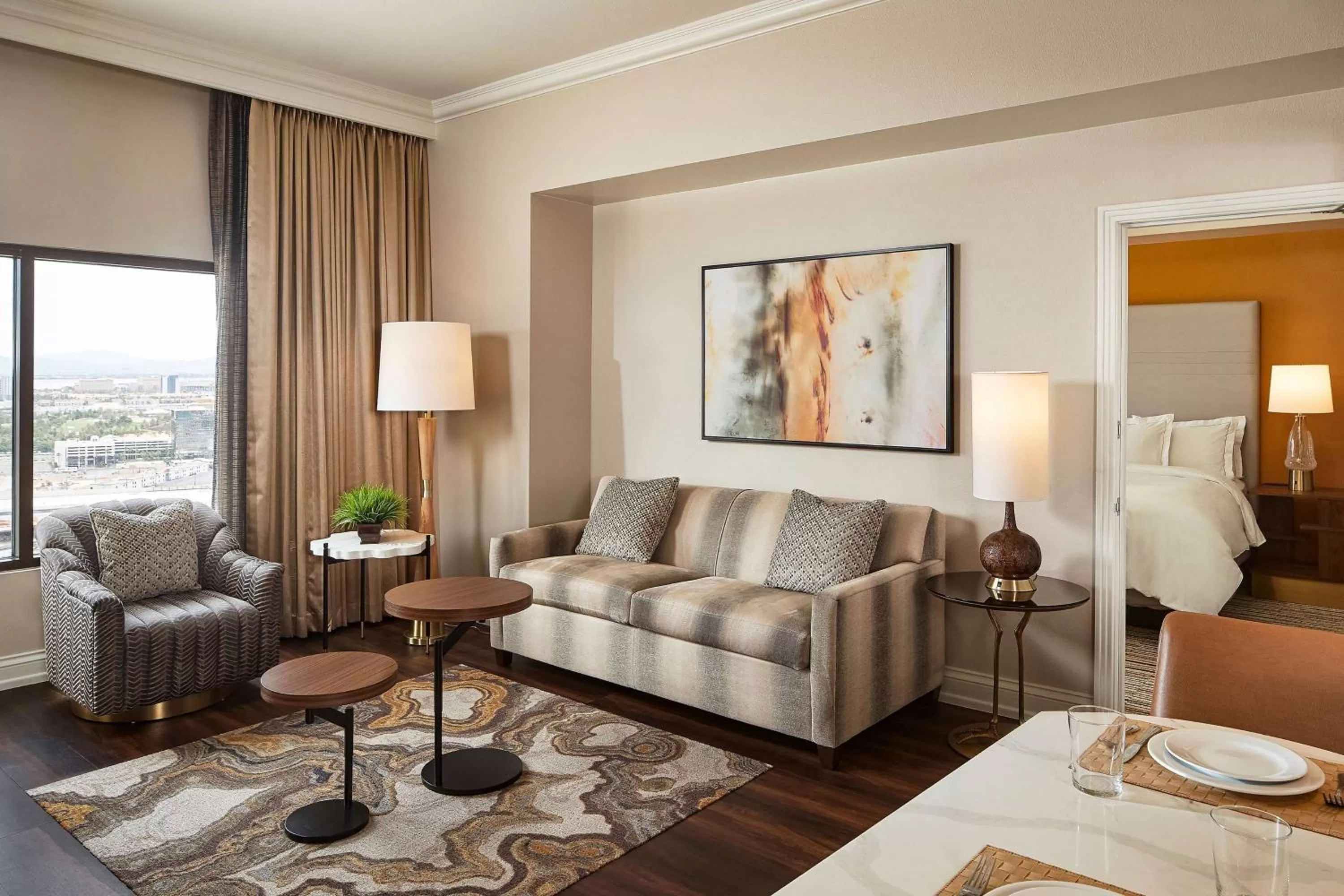 Living room in Hilton Grand Vacations Club on the Las Vegas Strip