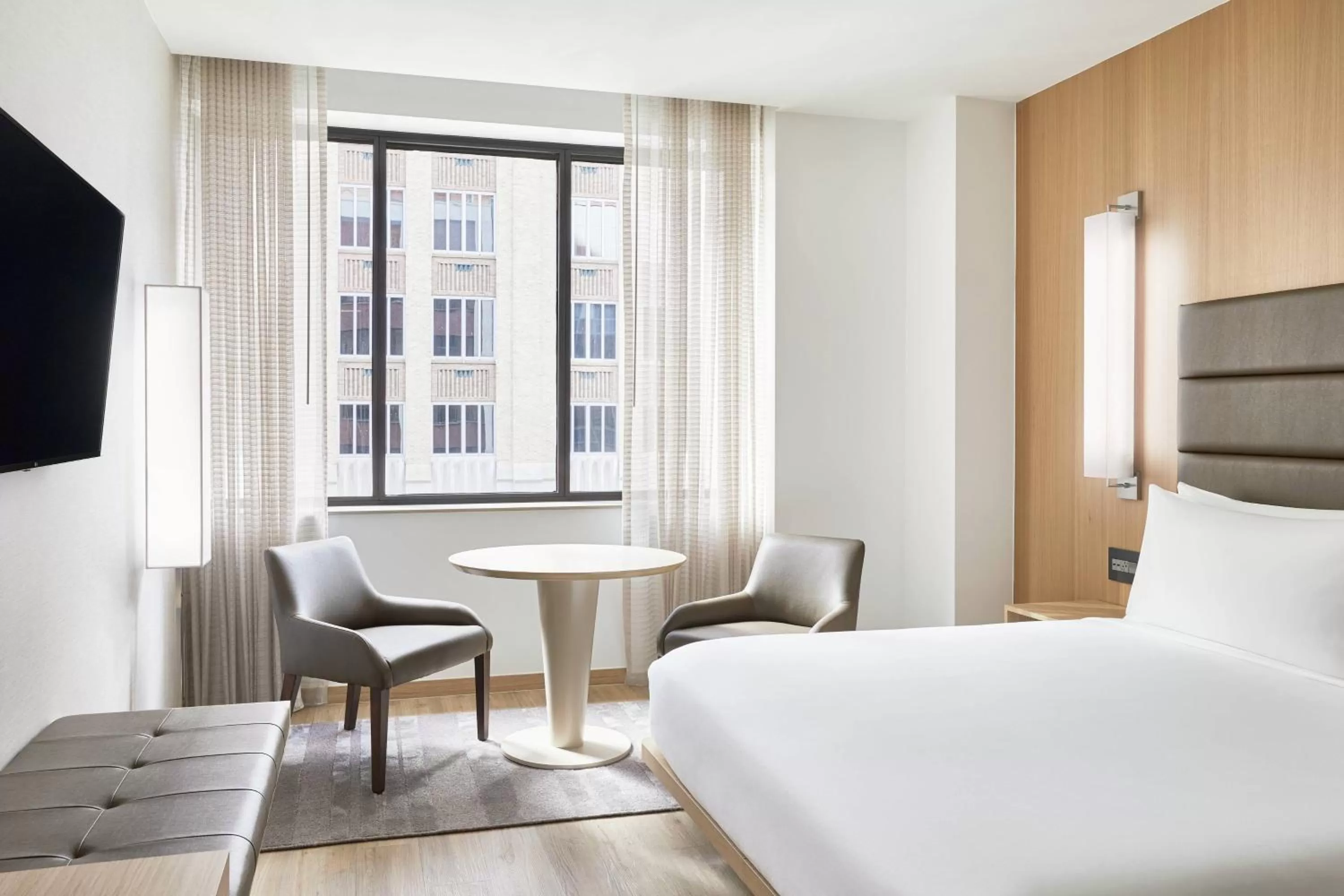 Photo of the whole room, Bed in AC Hotel Houston Downtown